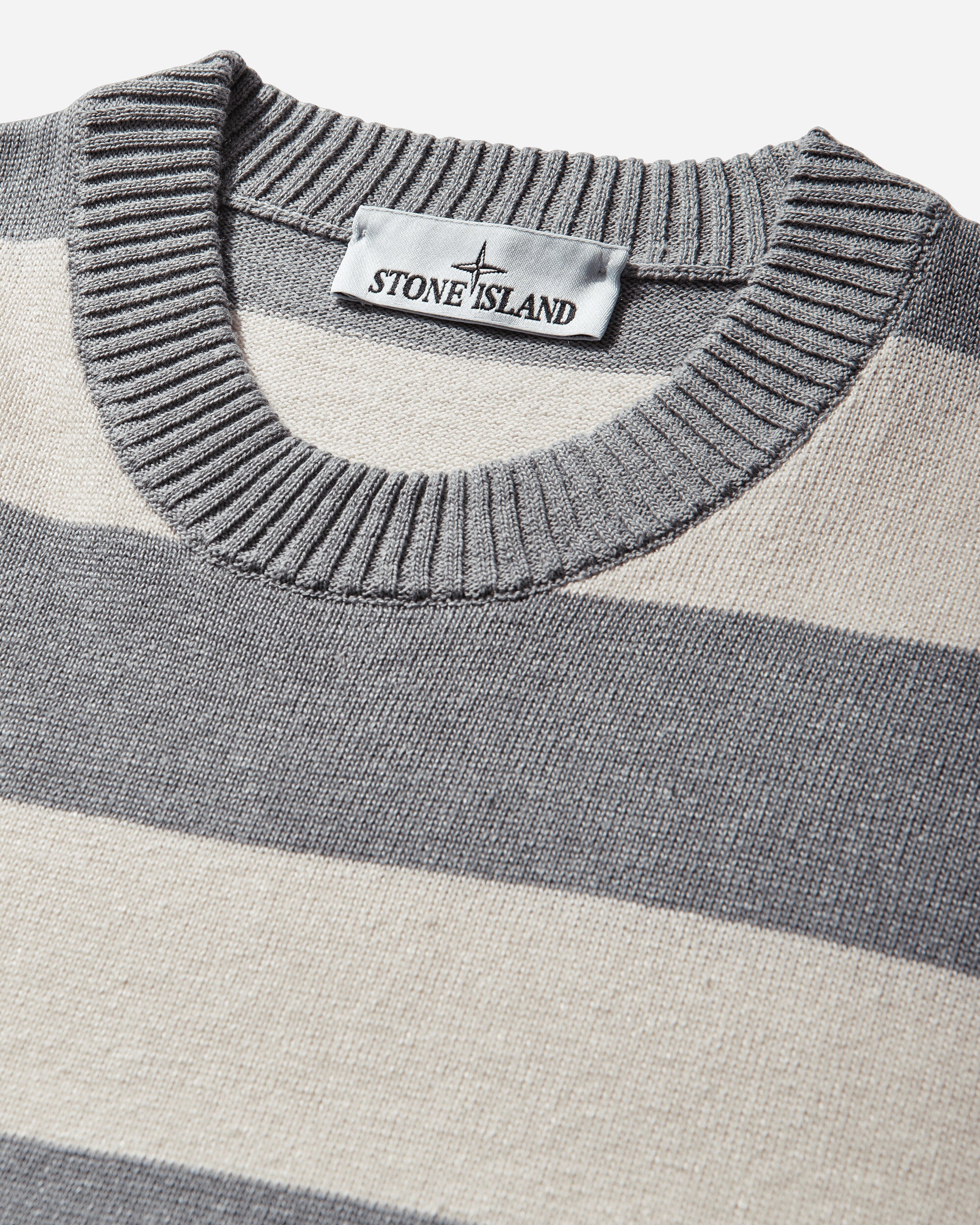 Men's Marina Striped Crewneck Jumper Ivory - Image 4