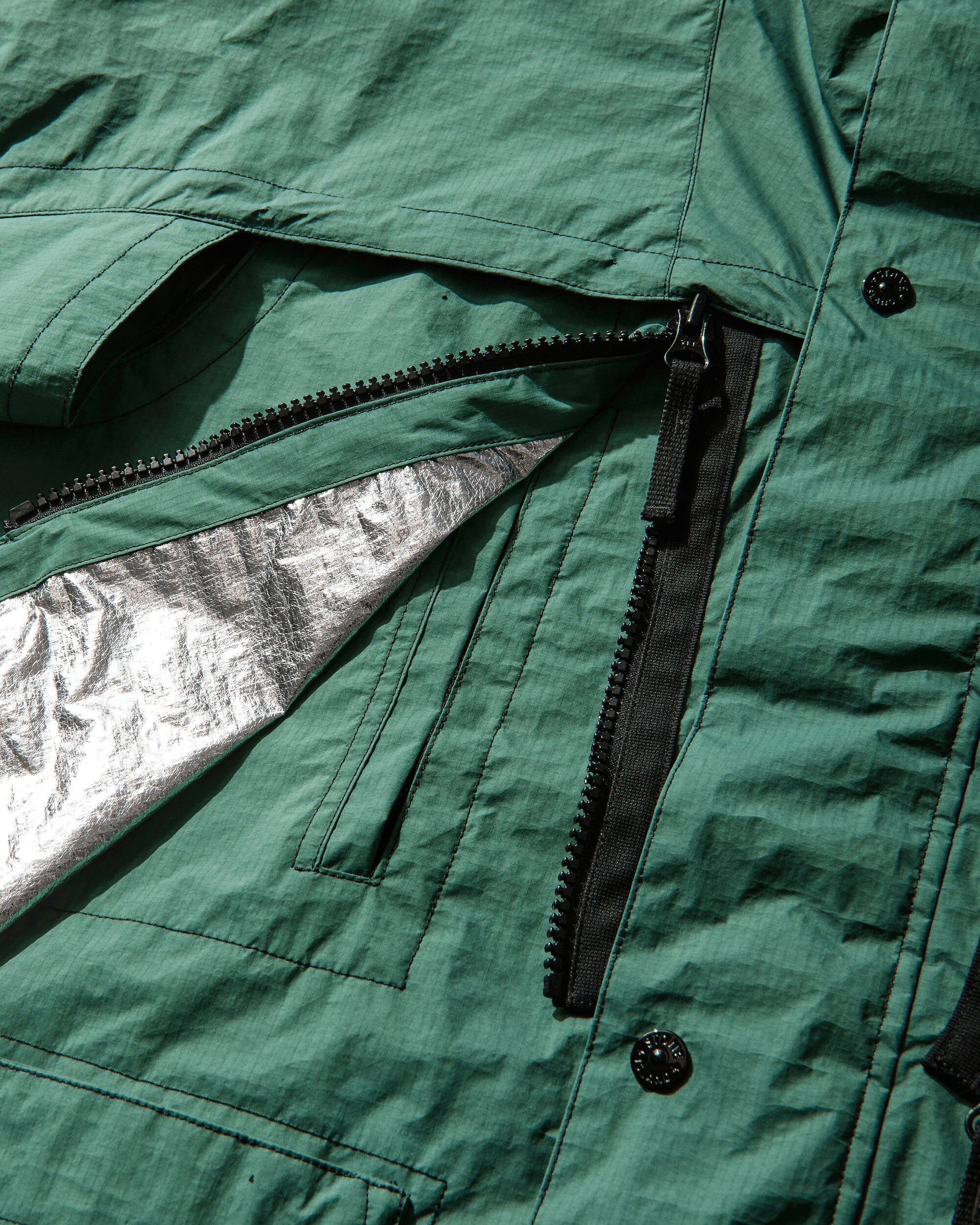 Men's Metal Lamina Ripstop Heat Reactive Hooded Jacket Malachite - Image 3