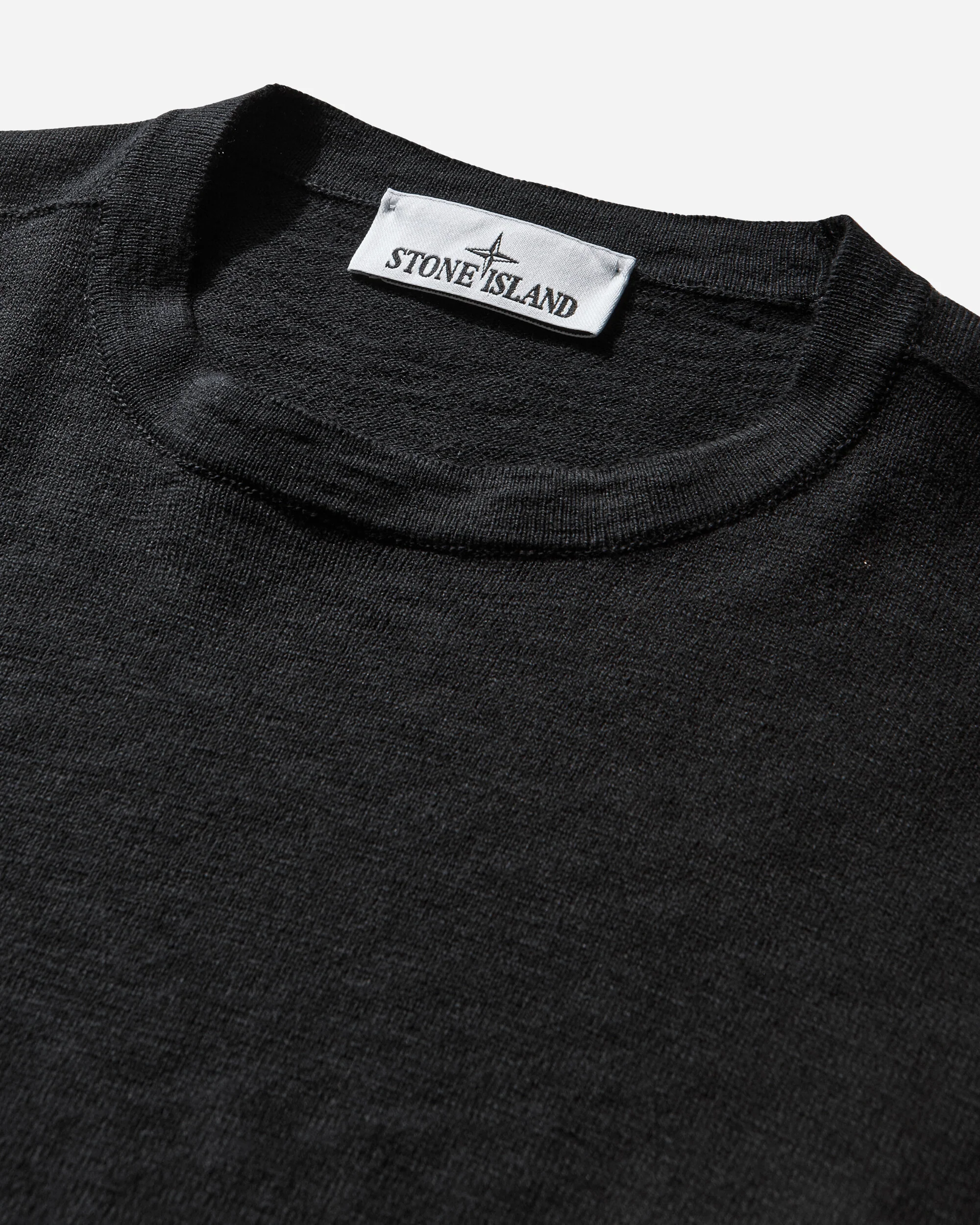 Men's Organic Cotton With Nylon Crewneck Sweater Black - Image 3