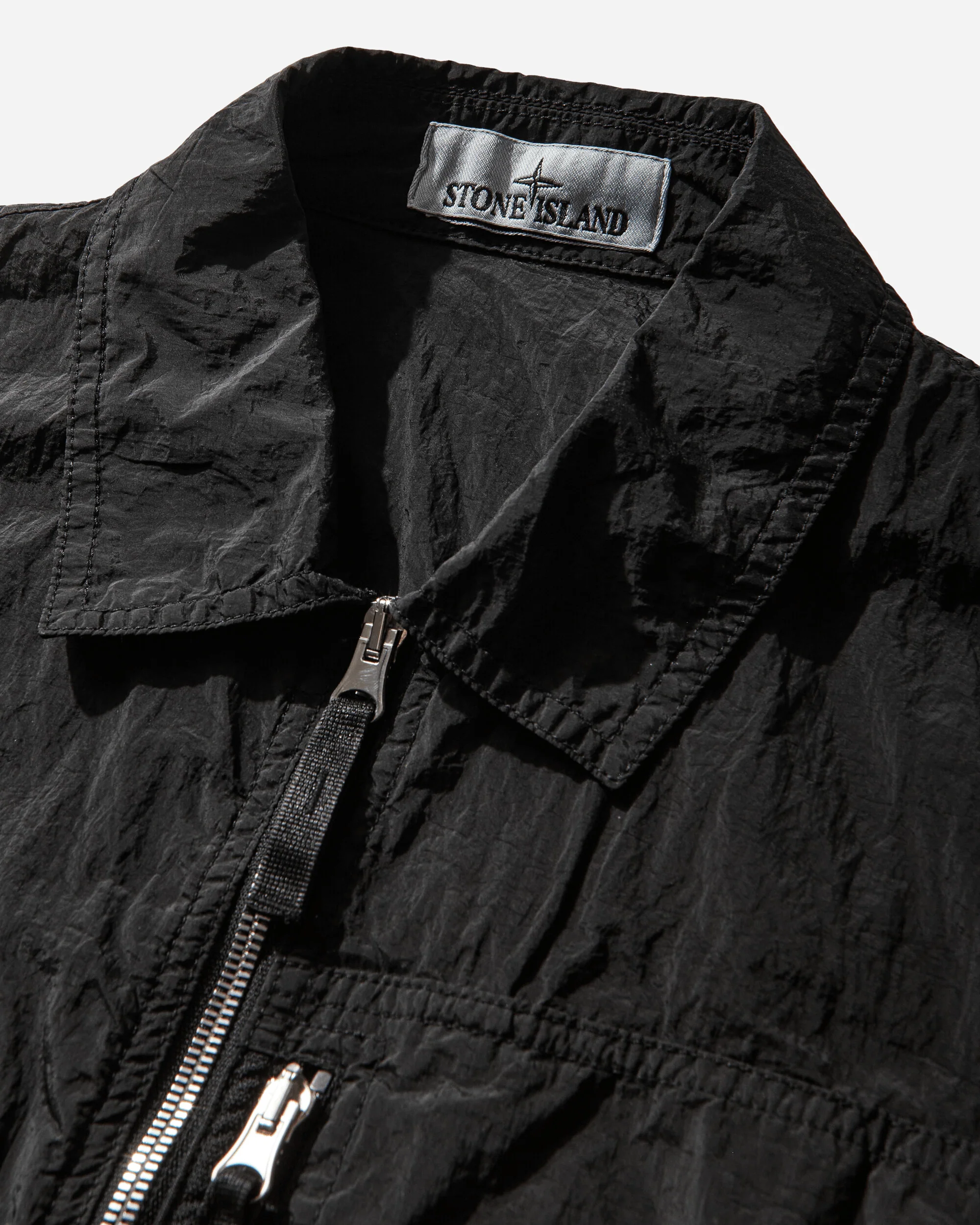 Men's Nylon Metal Overshirt Black - Image 4
