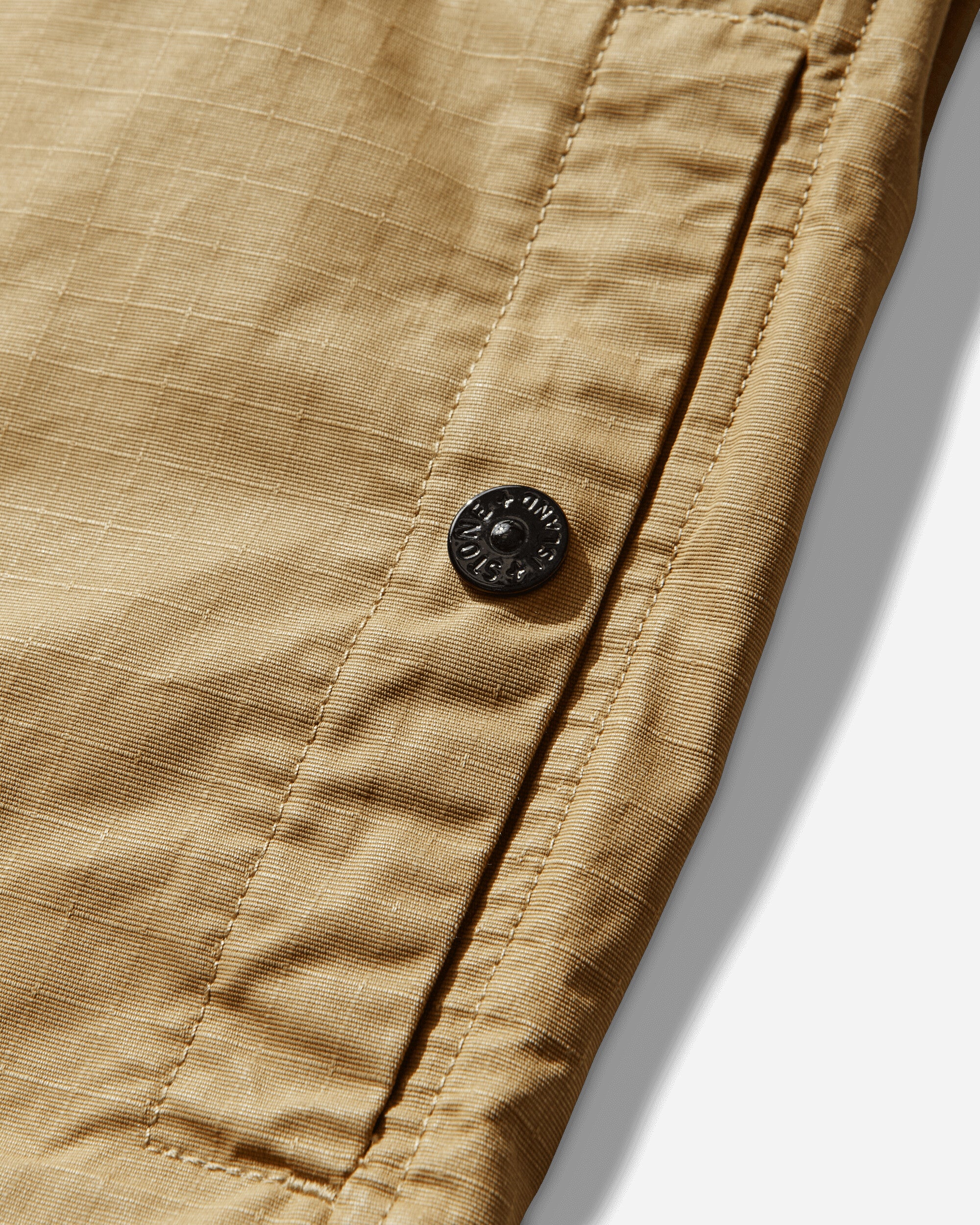 Men's Double-Coated Cotton Ripstop Overshirt Mustard - Image 4