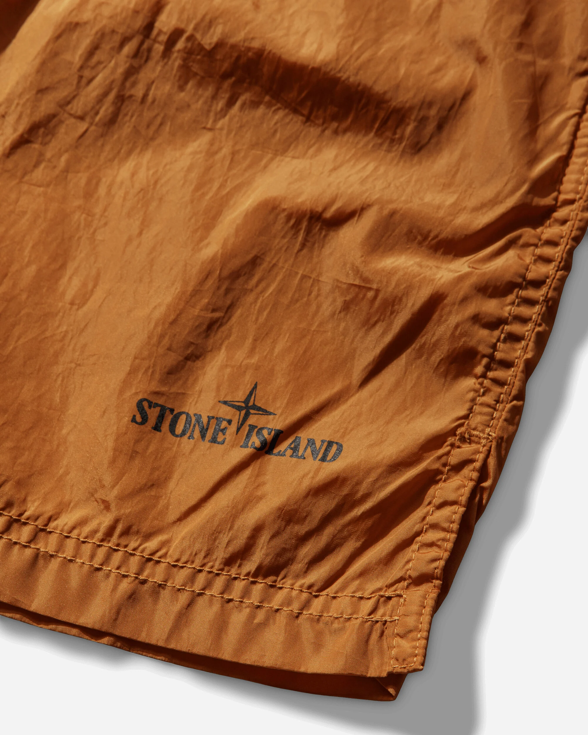 Men's Nylon Metal Swim Shorts Orange - Image 3