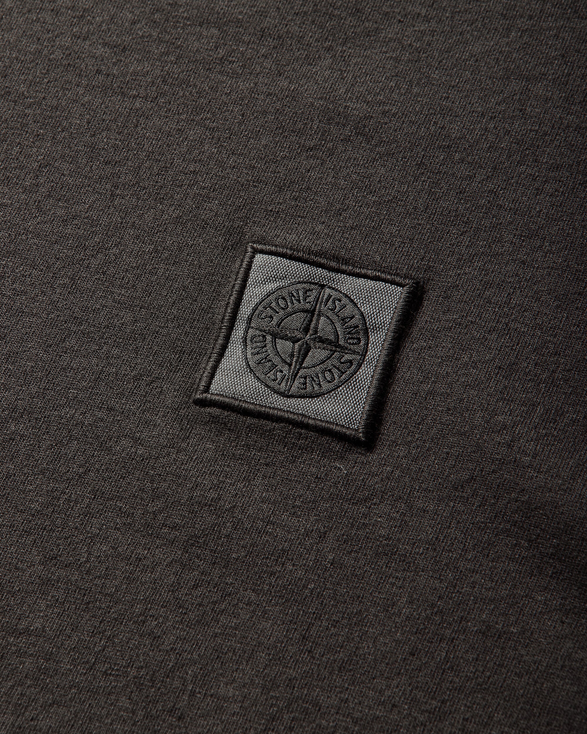 Men's Organic Cotton Jersey 'FISSATO' Effect T-Shirt Charcoal - Image 3