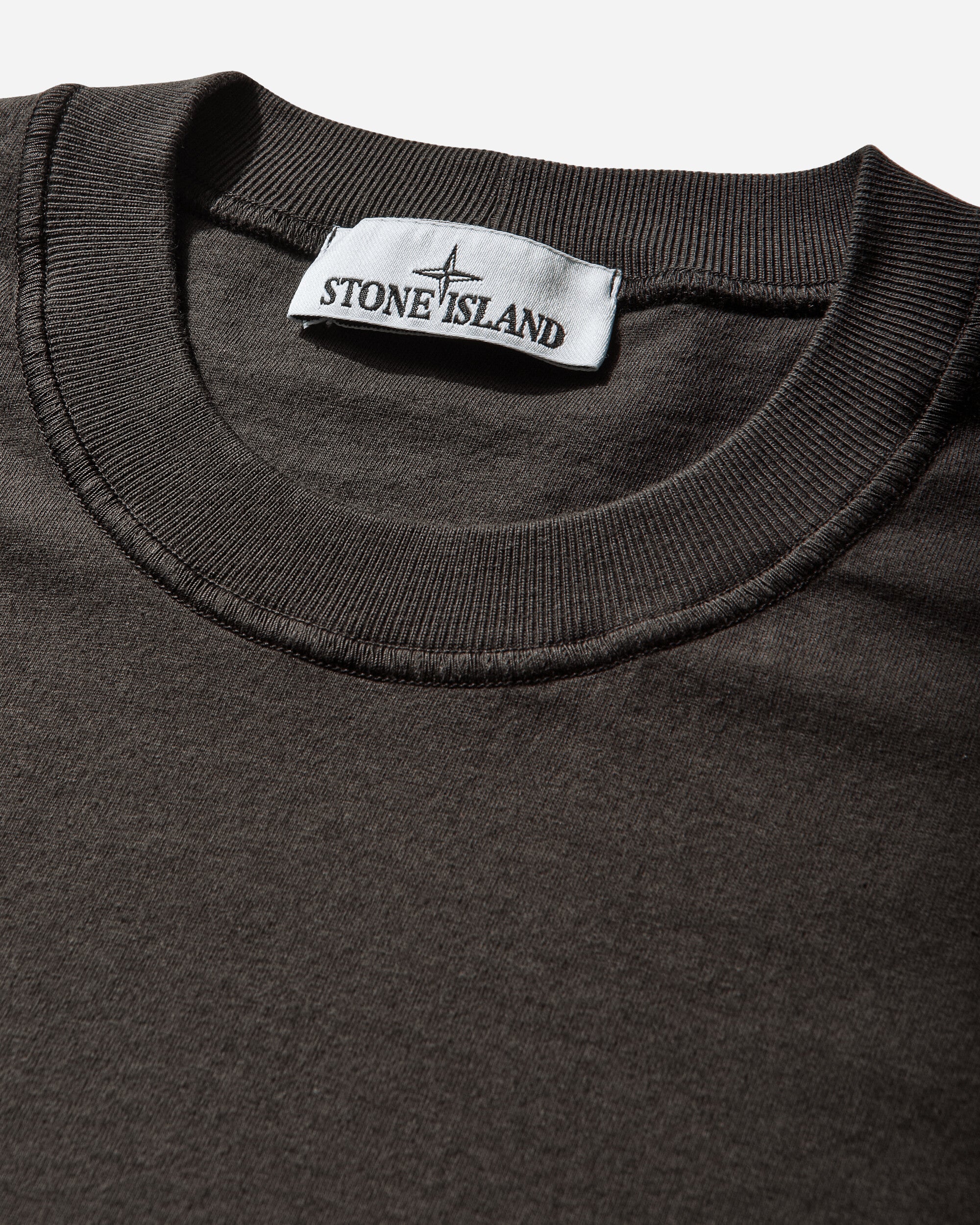Men's Organic Cotton Jersey 'FISSATO' Effect T-Shirt Charcoal - Image 4