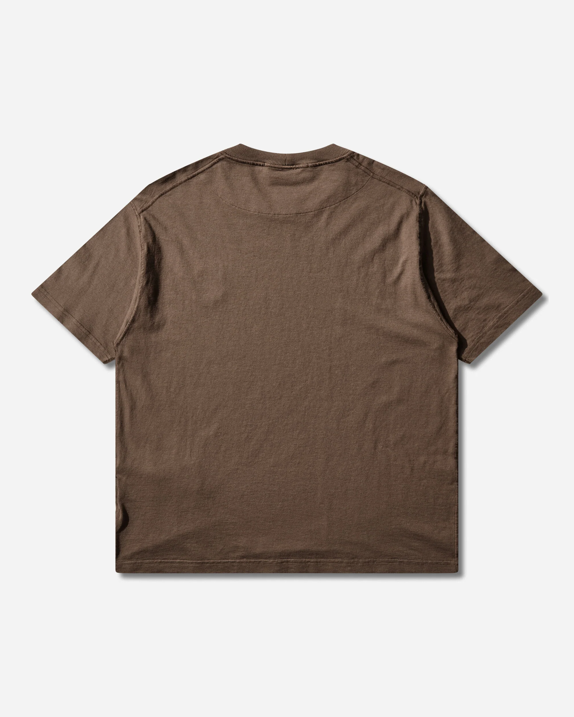 Men's Organic Cotton Jersey 'FISSATO' Effect T-Shirt Shadow Brown - Image 2