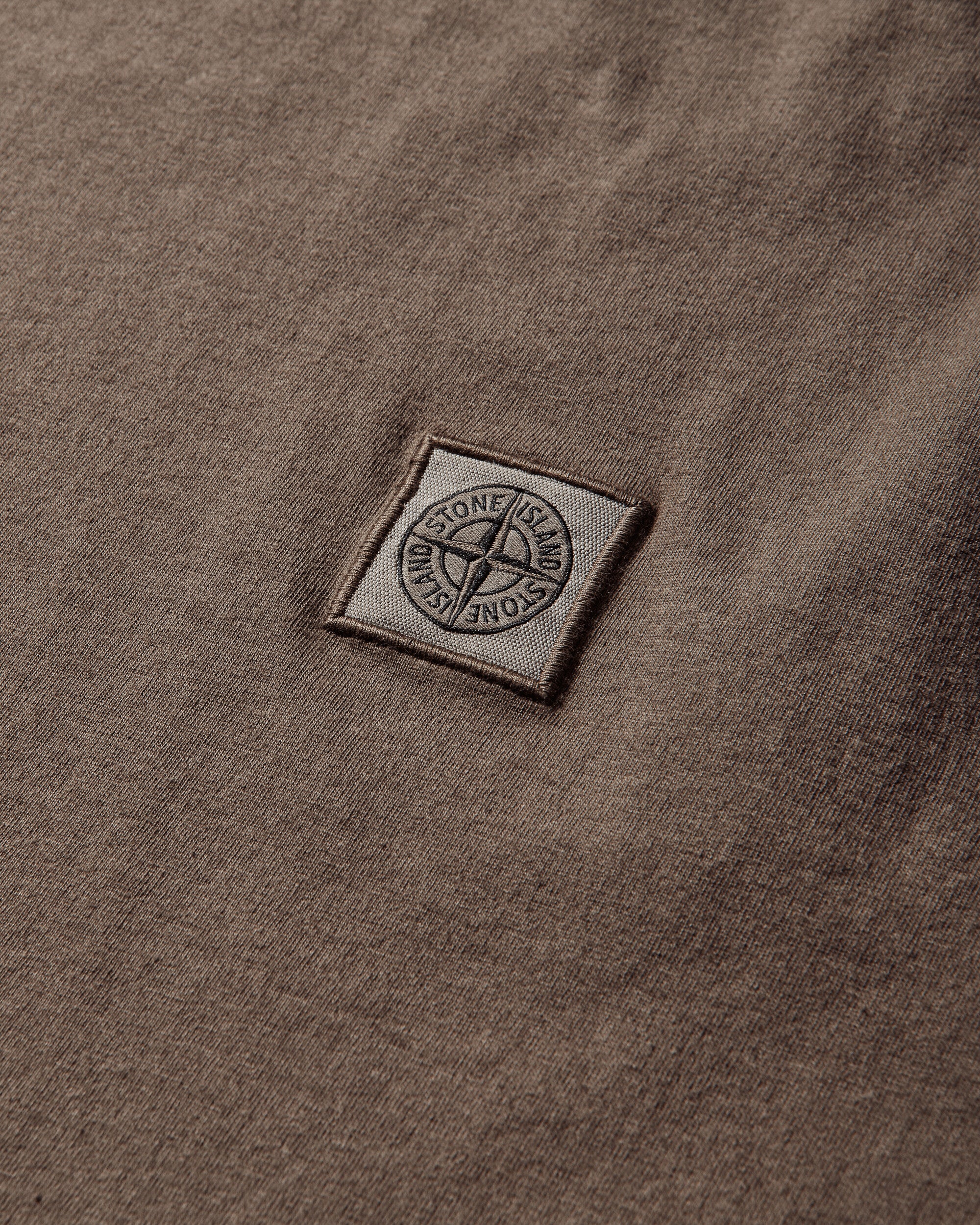 Men's Organic Cotton Jersey 'FISSATO' Effect T-Shirt Shadow Brown - Image 3