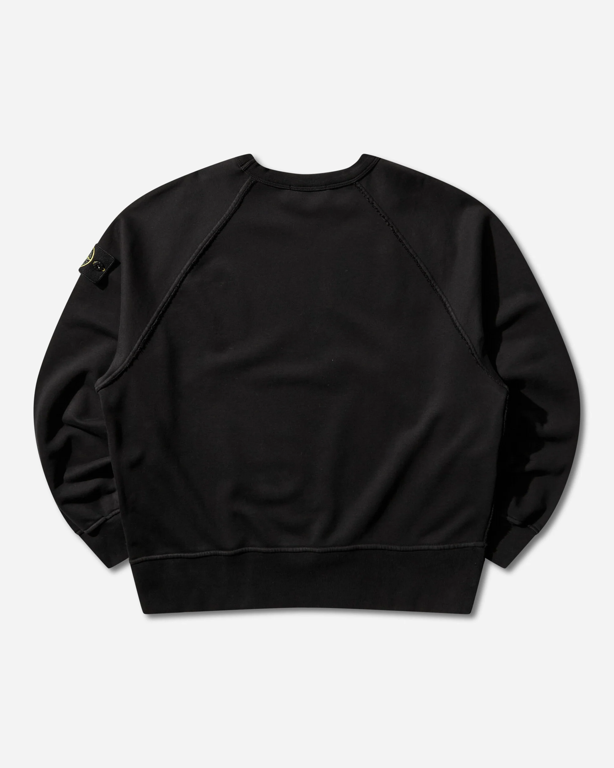 Men's Organic Cotton Fleece Oversized Crewneck Sweatshirt Black - Image 2