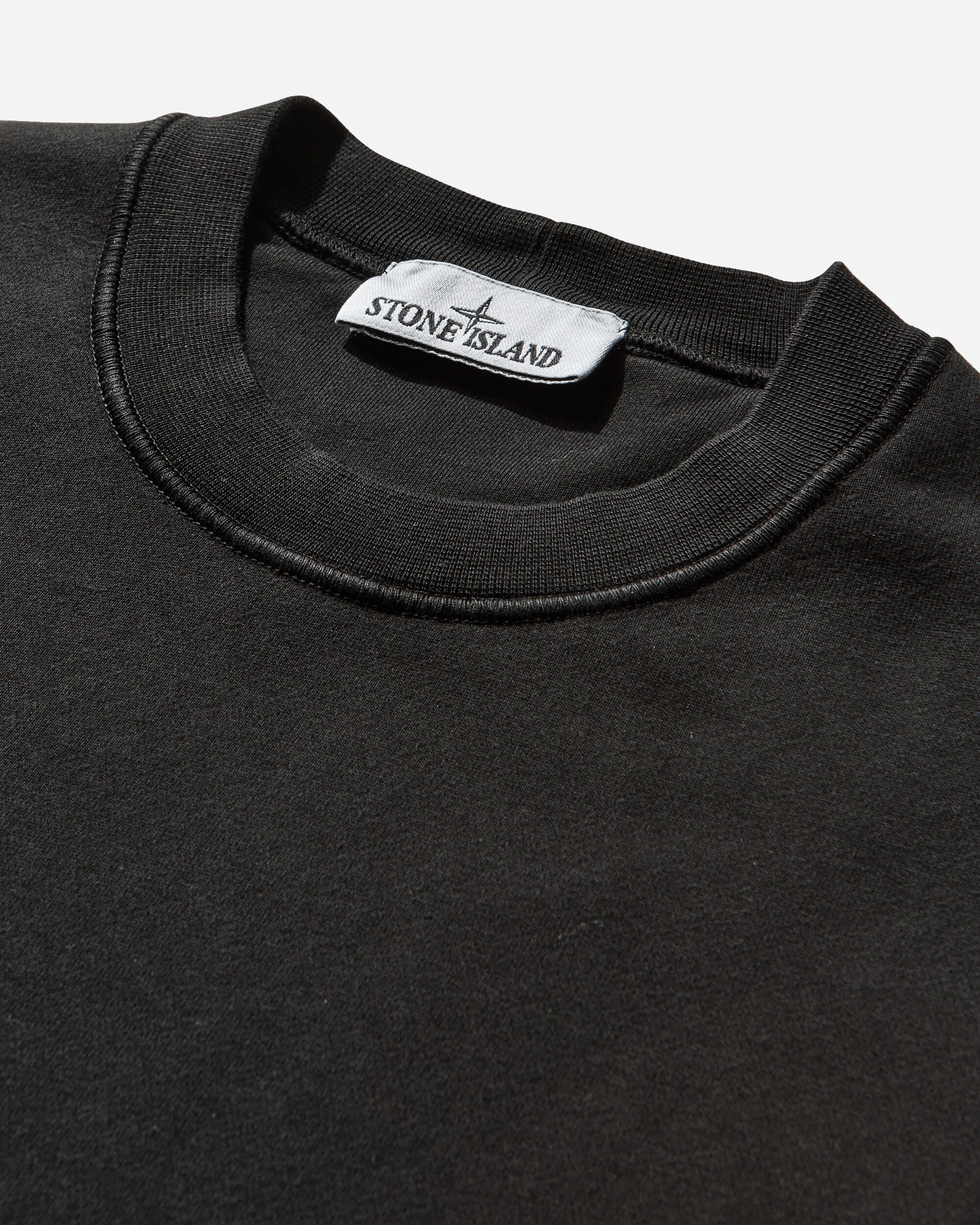 Men's Organic Cotton Fleece Crewneck Sweatshirt Black - Image 4