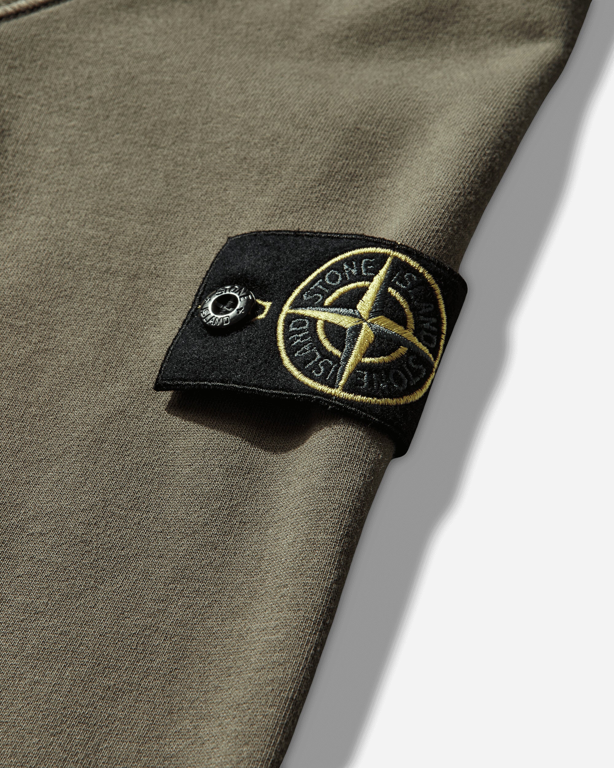 Men's Organic Cotton Fleece Crewneck Sweatshirt Military Green - Image 4
