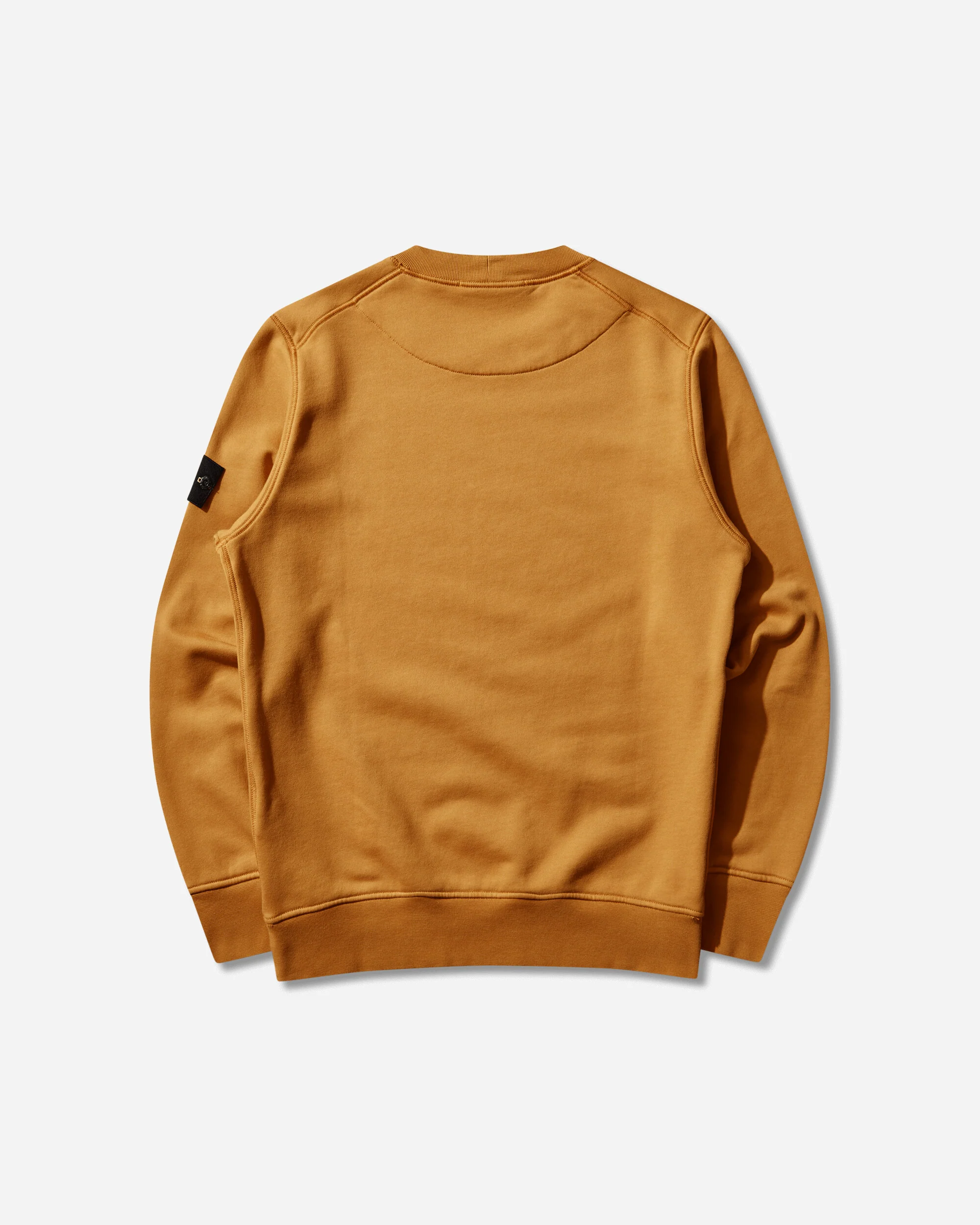 Men's Organic Cotton Fleece Crewneck Sweatshirt Mustard - Image 2