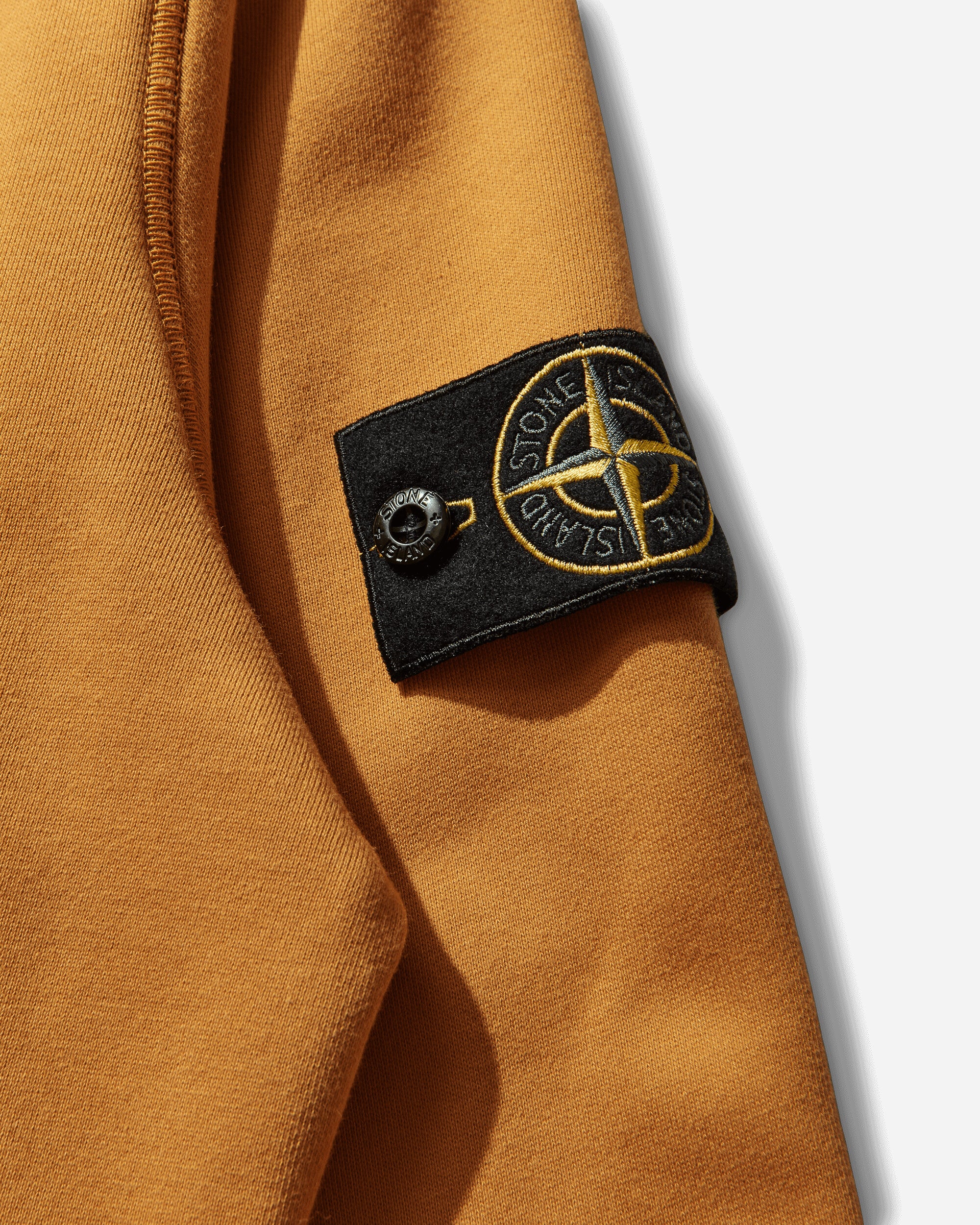 Men's Organic Cotton Fleece Crewneck Sweatshirt Mustard - Image 3