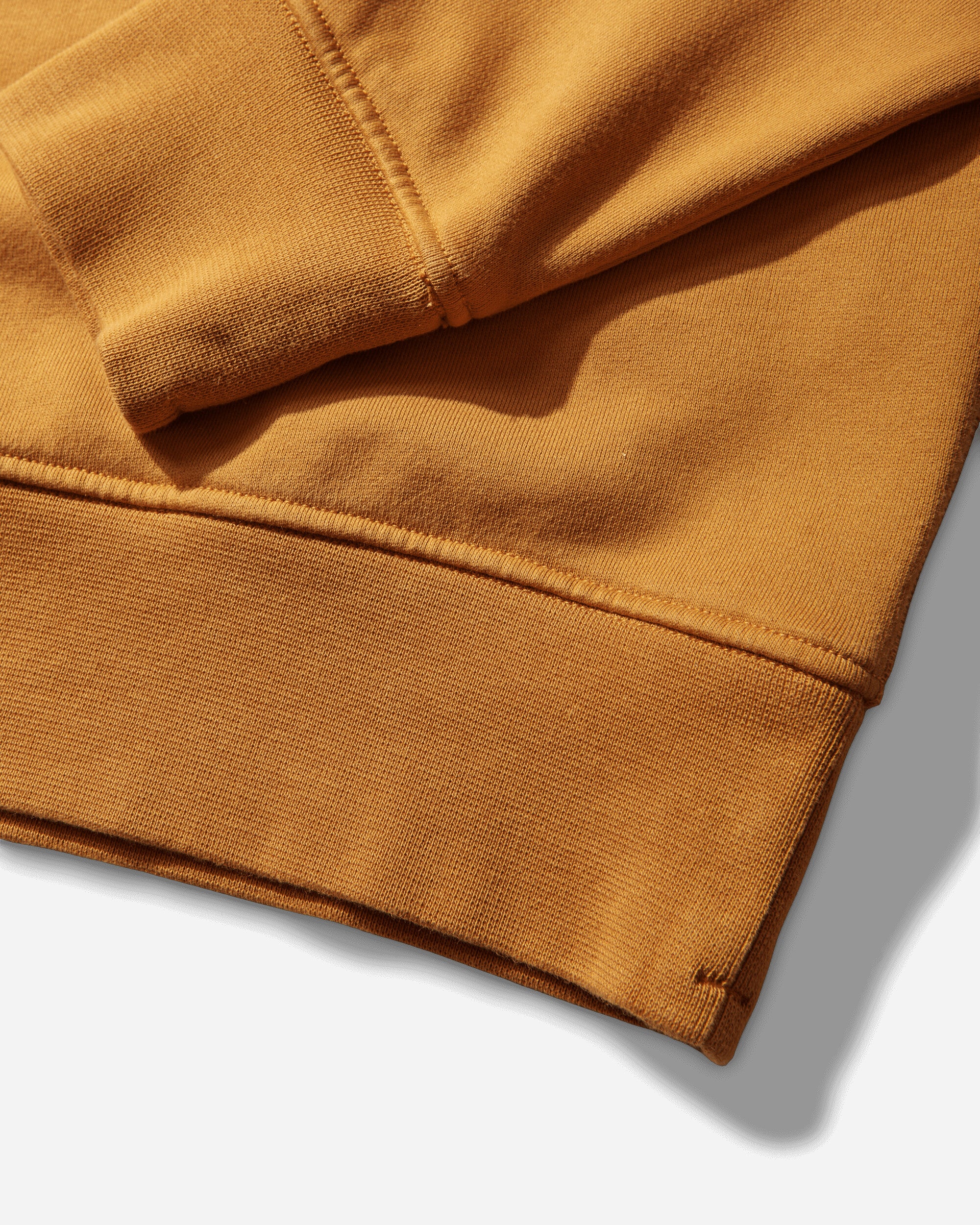 Men's Organic Cotton Fleece Crewneck Sweatshirt Mustard - Image 4