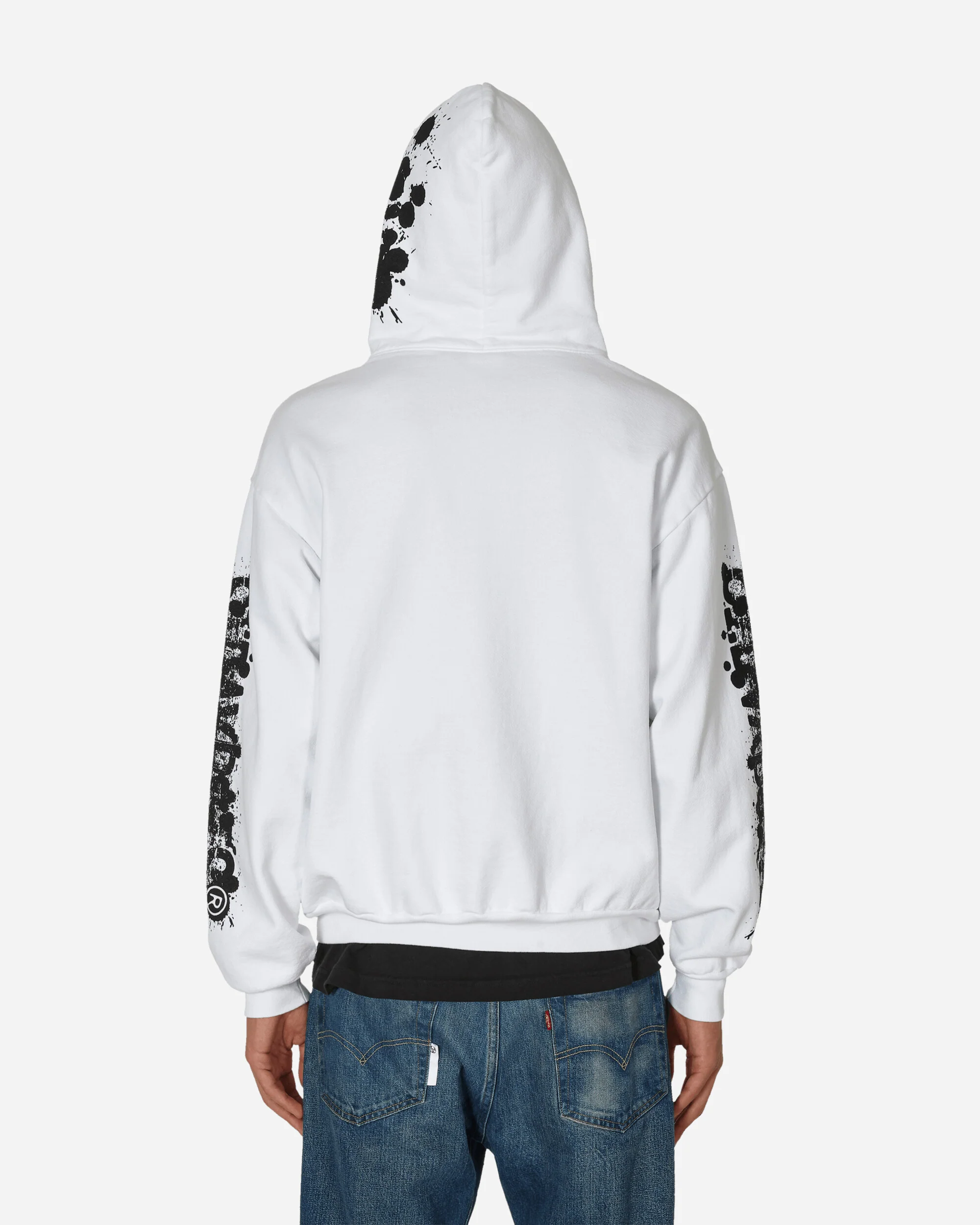 Roadkill Zip Up Hooded Sweatshirt White - Image 3