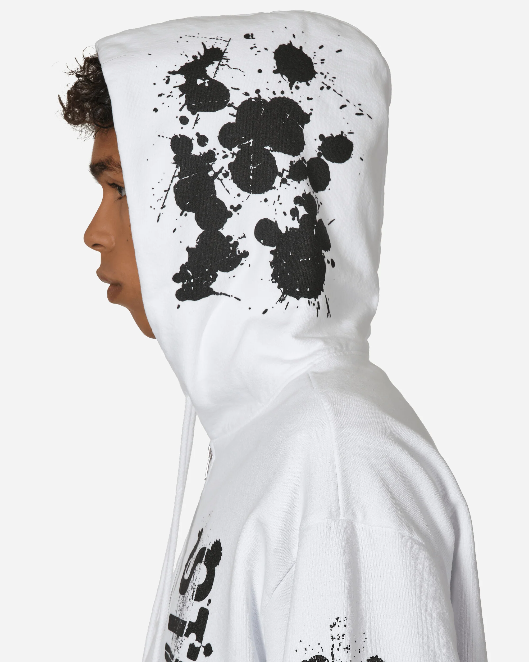 Roadkill Zip Up Hooded Sweatshirt White - Image 5