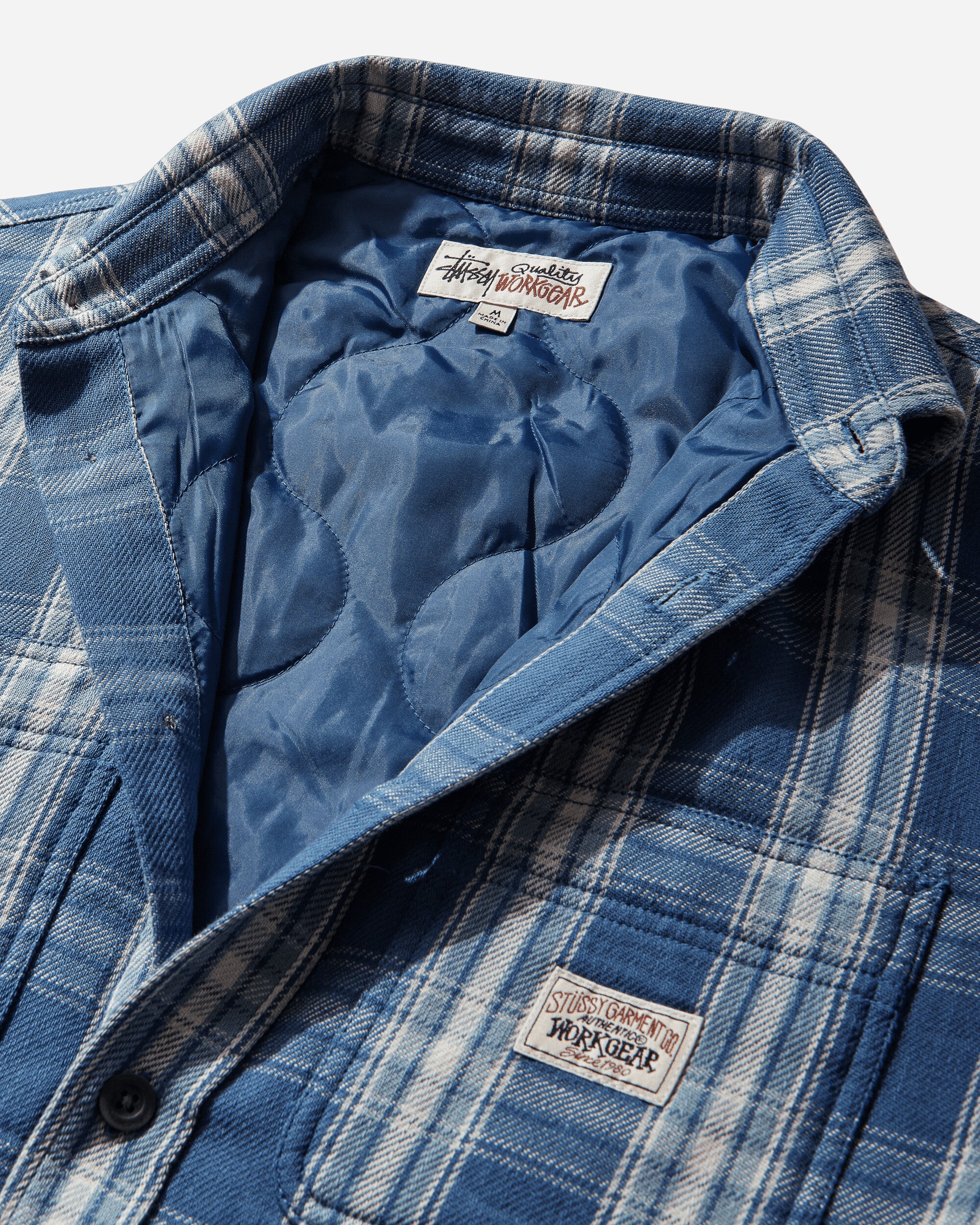 Lau Plaid Shirt Jacket Blue - Image 4