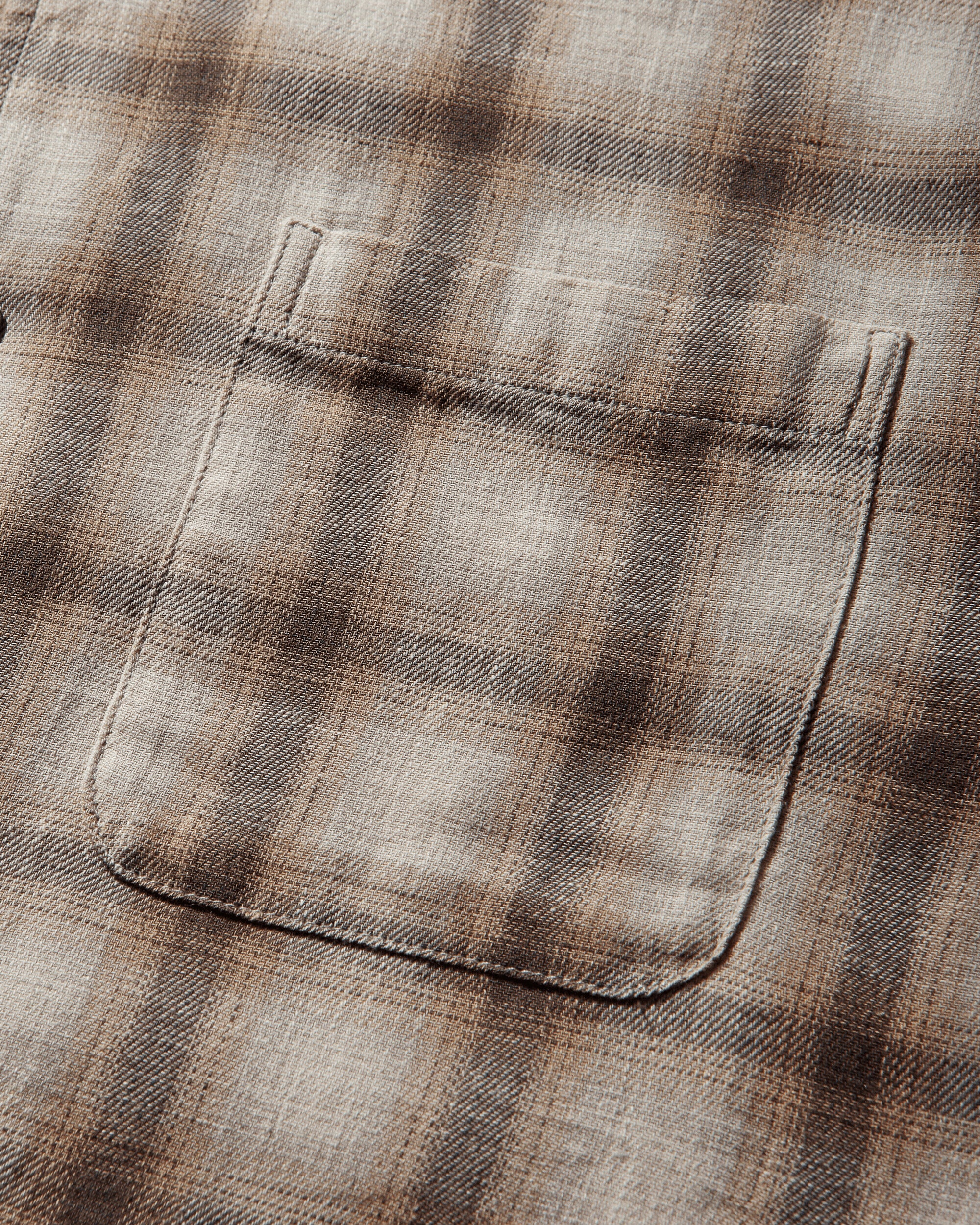 Liam Shortsleeve Plaid Shirt Brown - Image 3