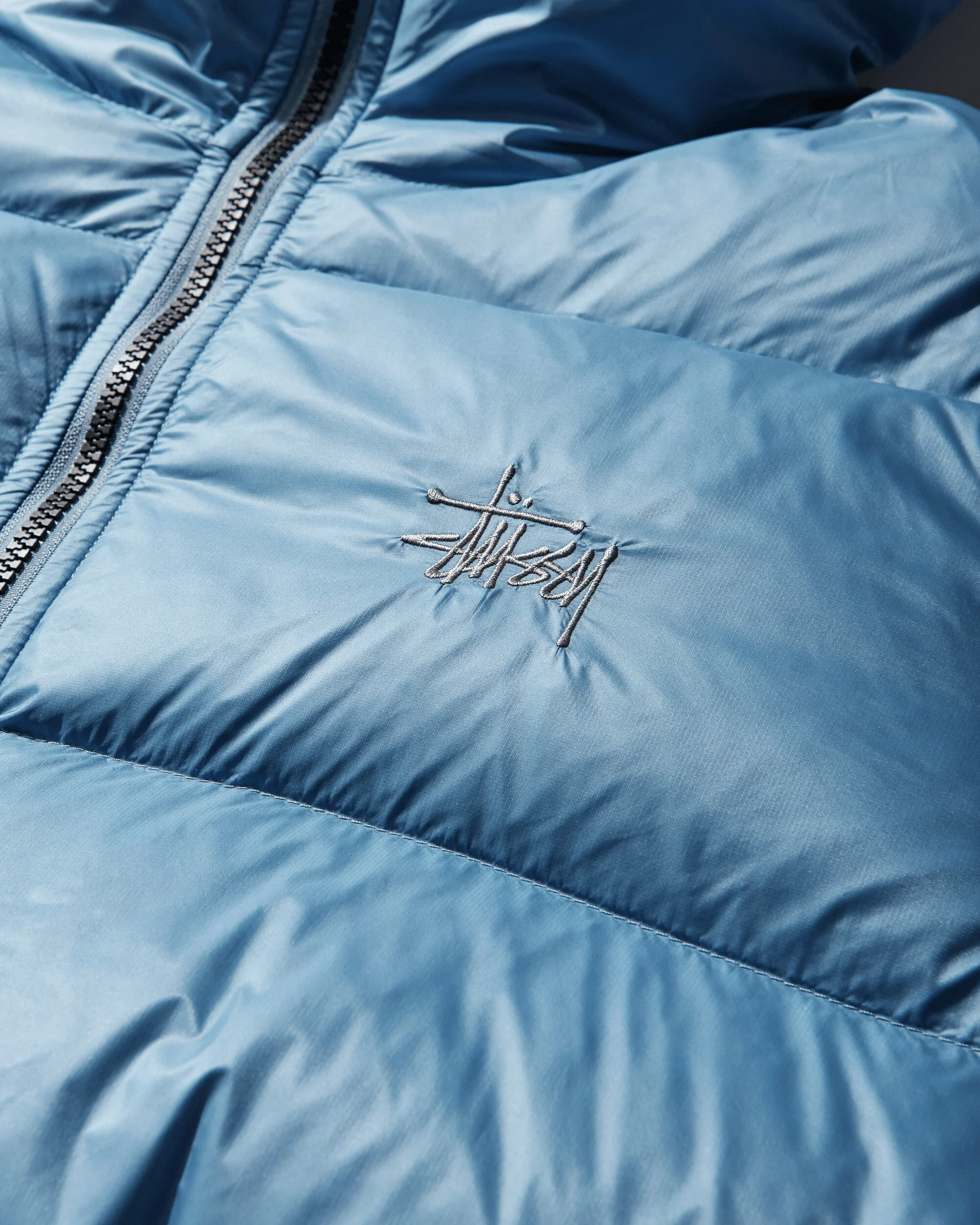 Micro Ripstop Down Parka Sky Blue - Image 4