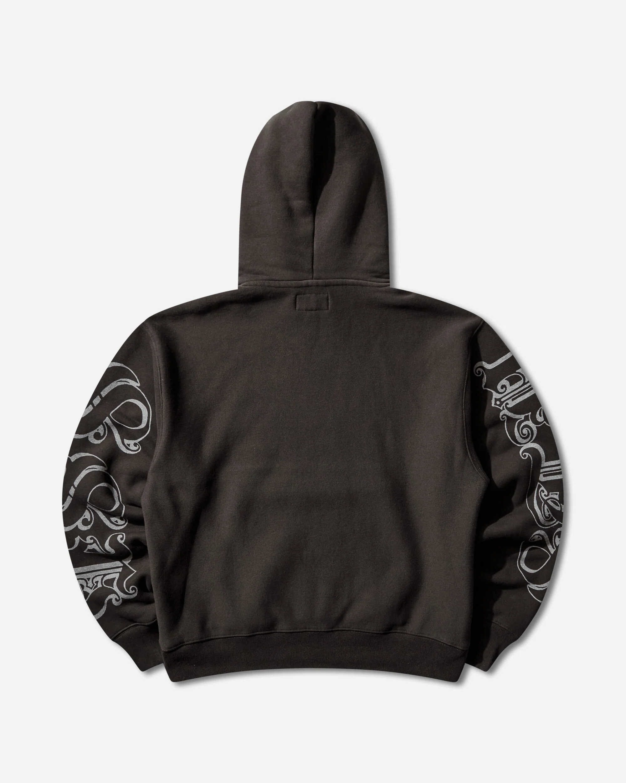 Motif Print Hoodie Black - Image 2