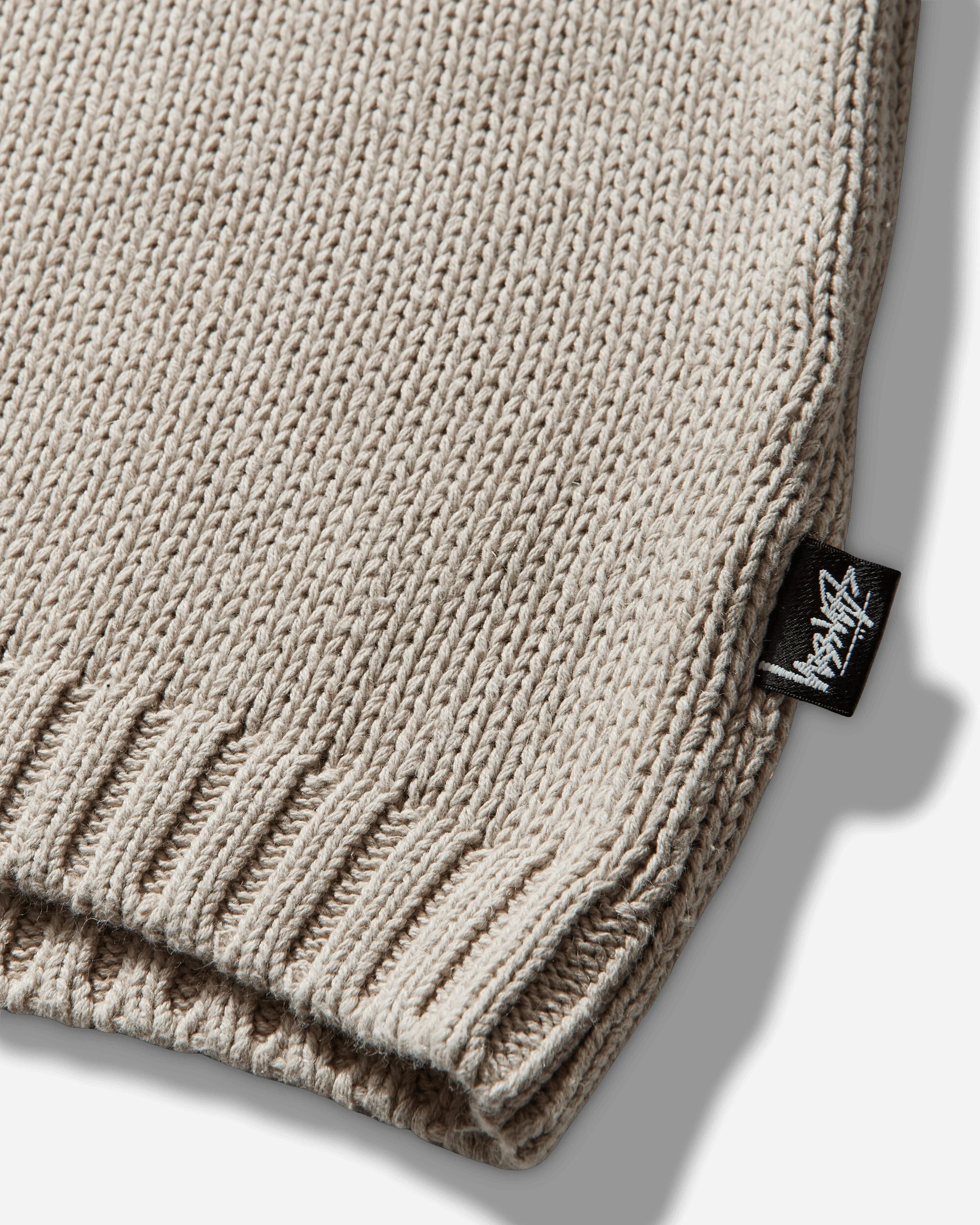 Roll V Neck Sweater Oatmeal - Image 3