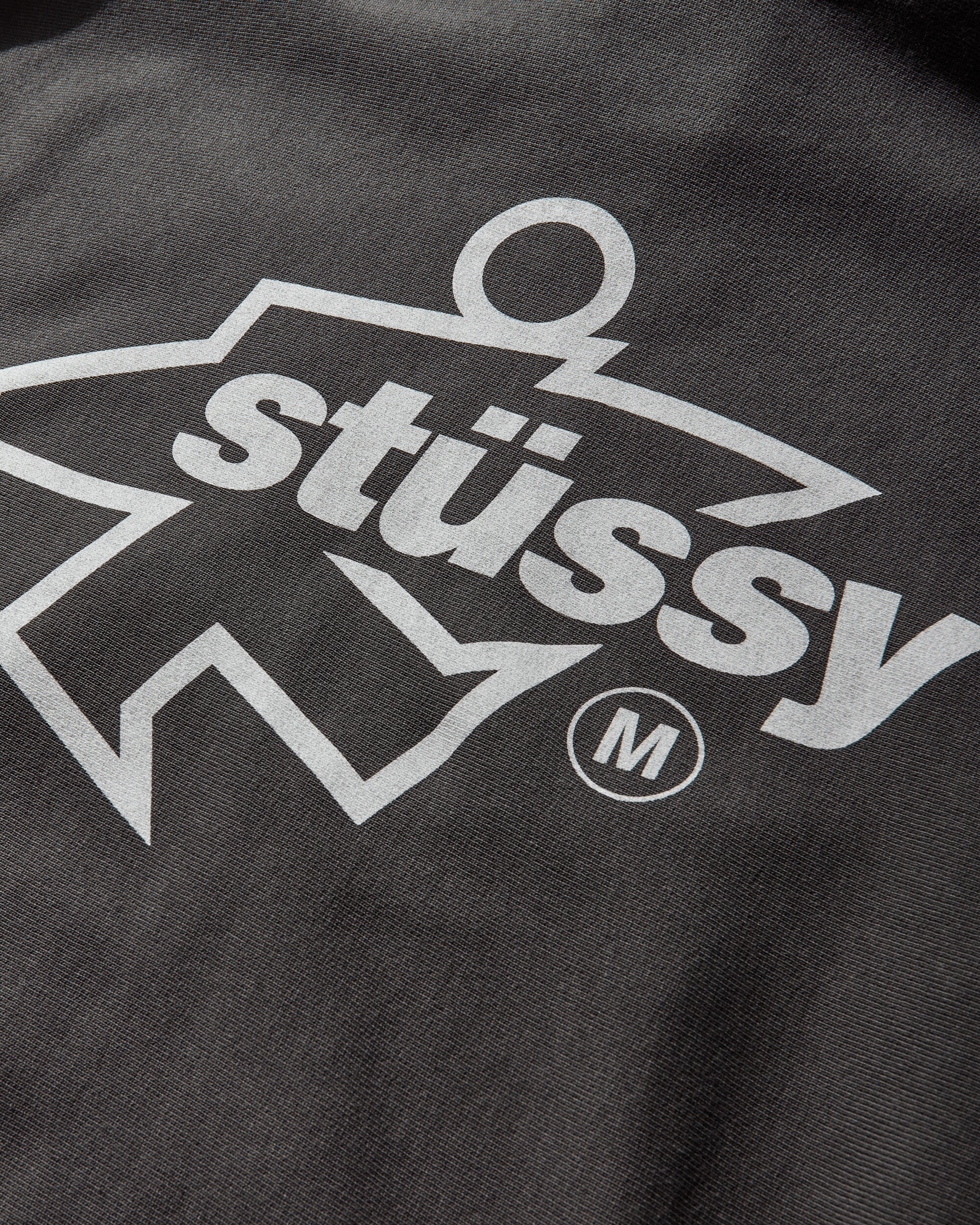 Surf Size Garment Dyed Zip Hoodie Faded Black - Image 3