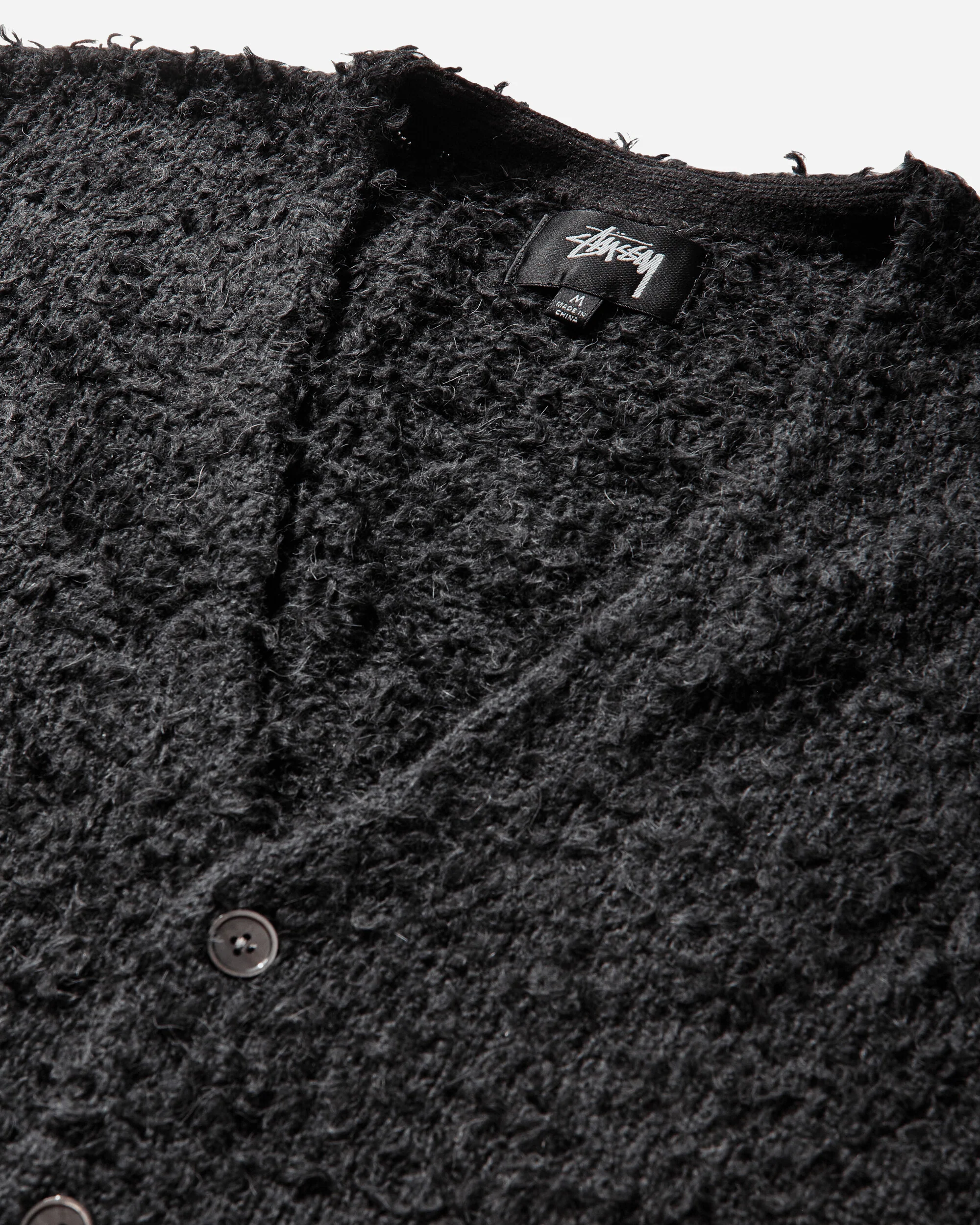 Textured Cardigan Black - Image 3