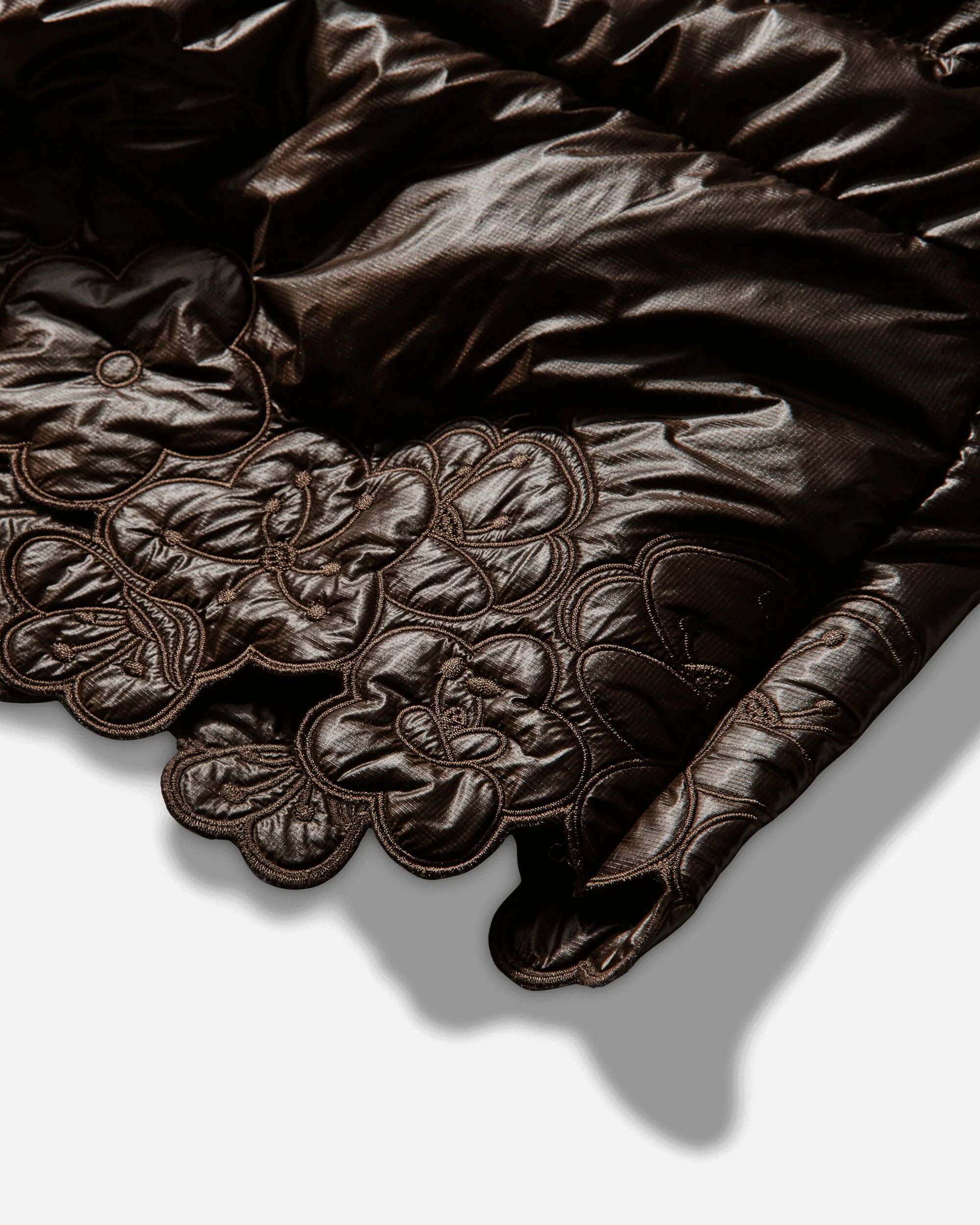 Women's Cecilie Bahnsen Elena Down Skirt Soil Brown - Image 3