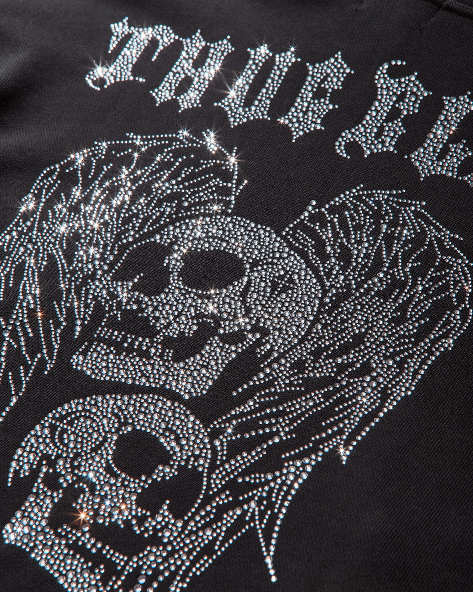 TC Angels Crystal Embellished Hoodie Black - Image 3