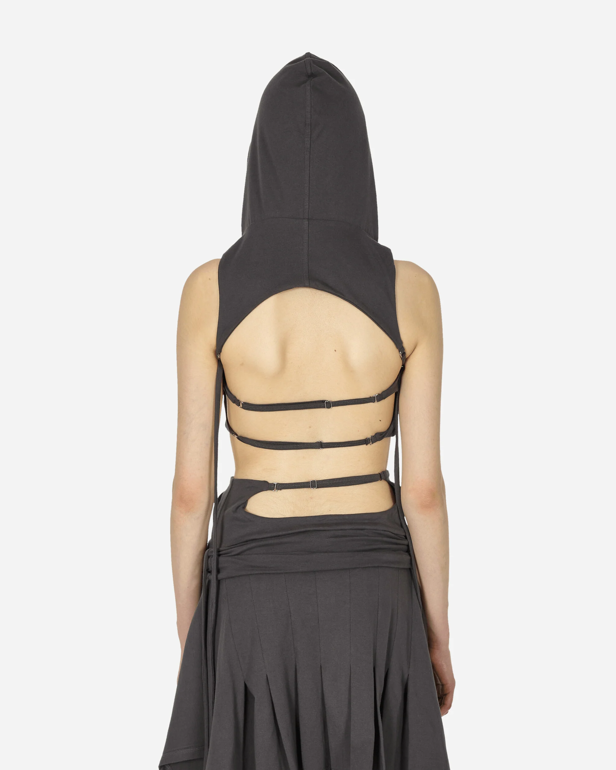 System Hooded Bra Charcoal - Image 3