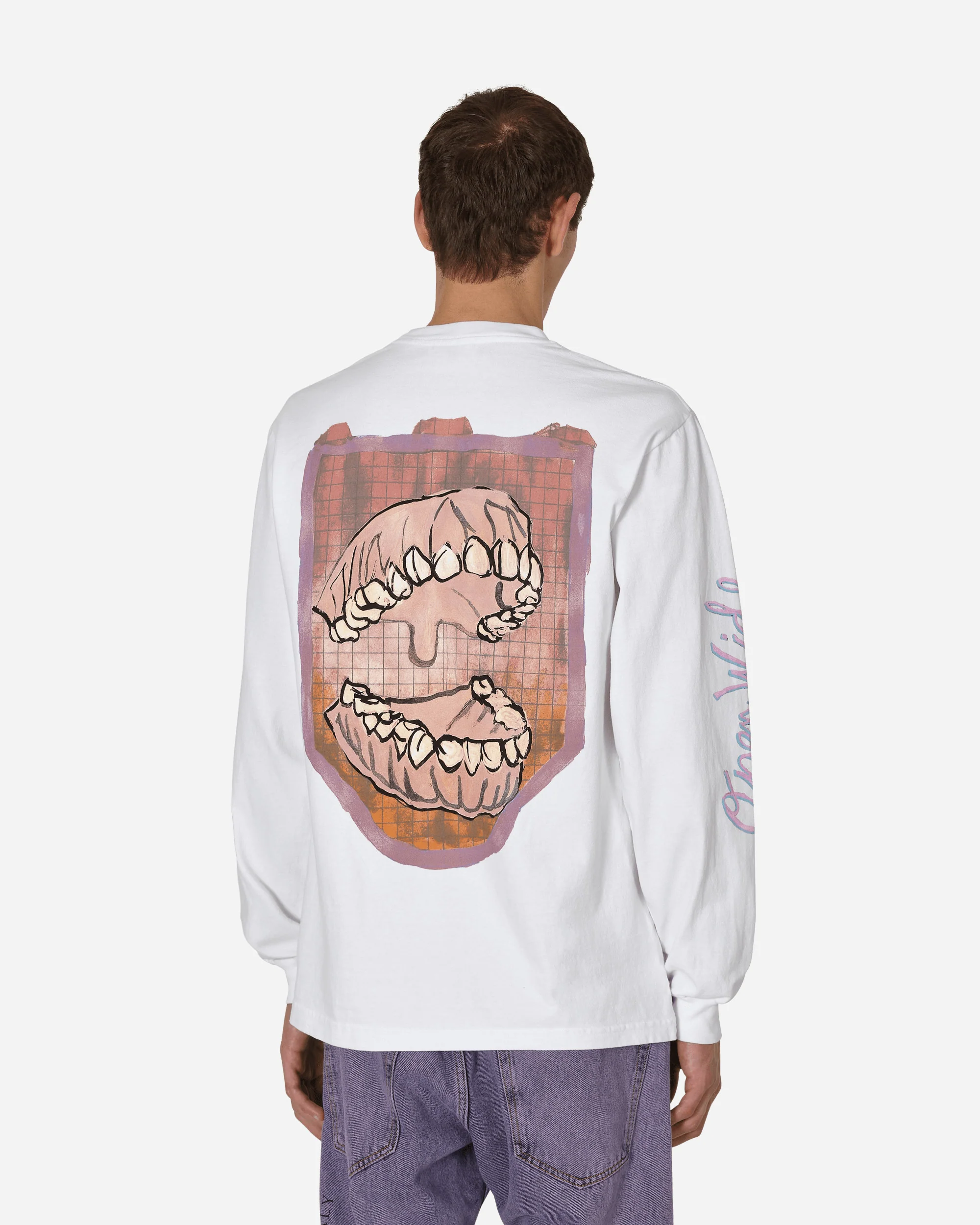 Cauleen Smith Open Wide Longsleeve T-Shirt White - Image 3