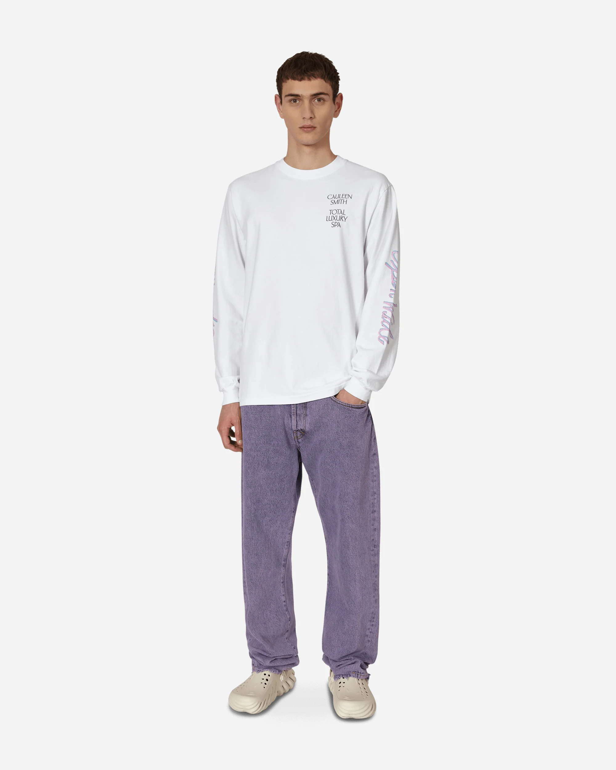 Cauleen Smith Open Wide Longsleeve T-Shirt White - Image 4