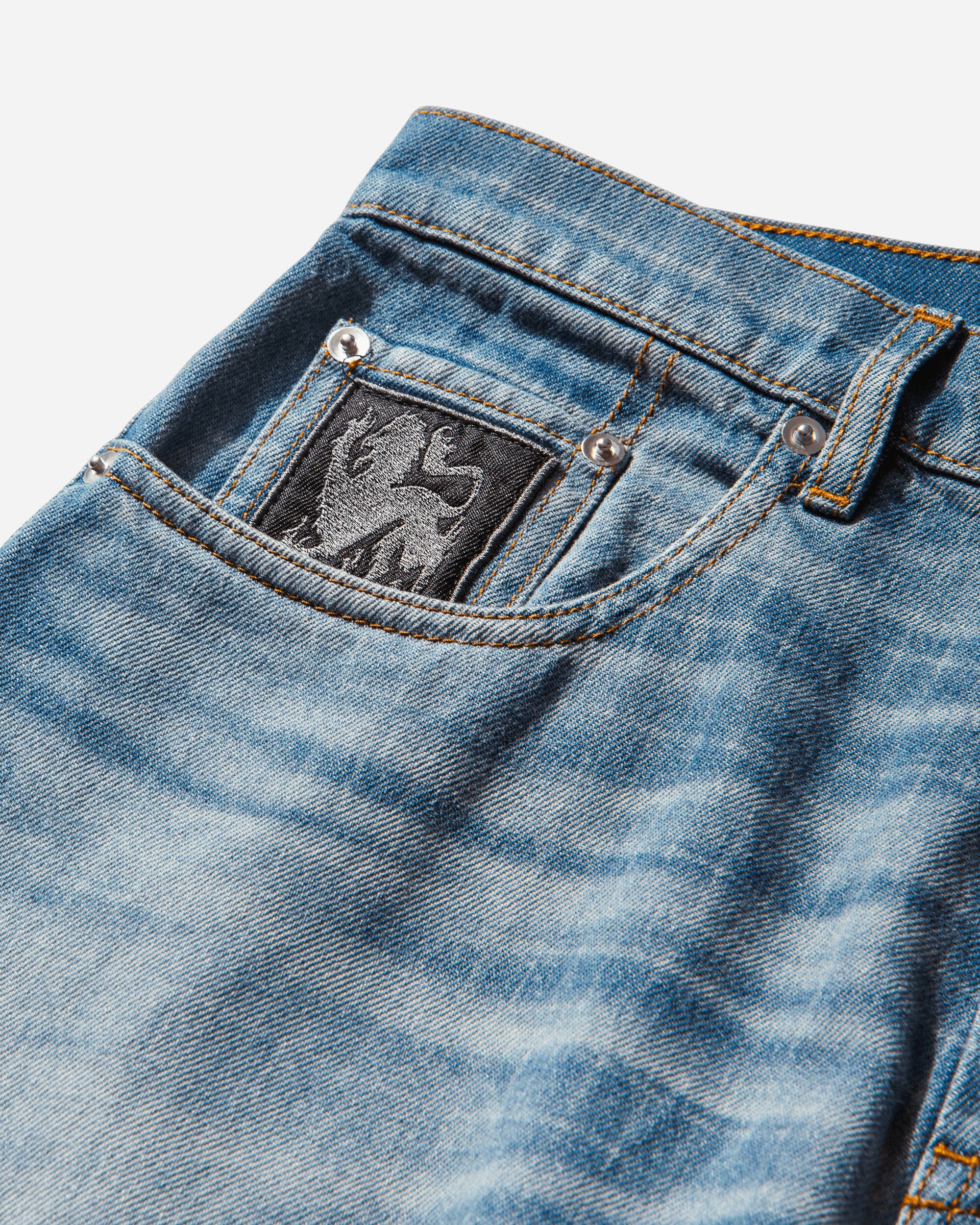 Checked Jeans Blue - Image 3