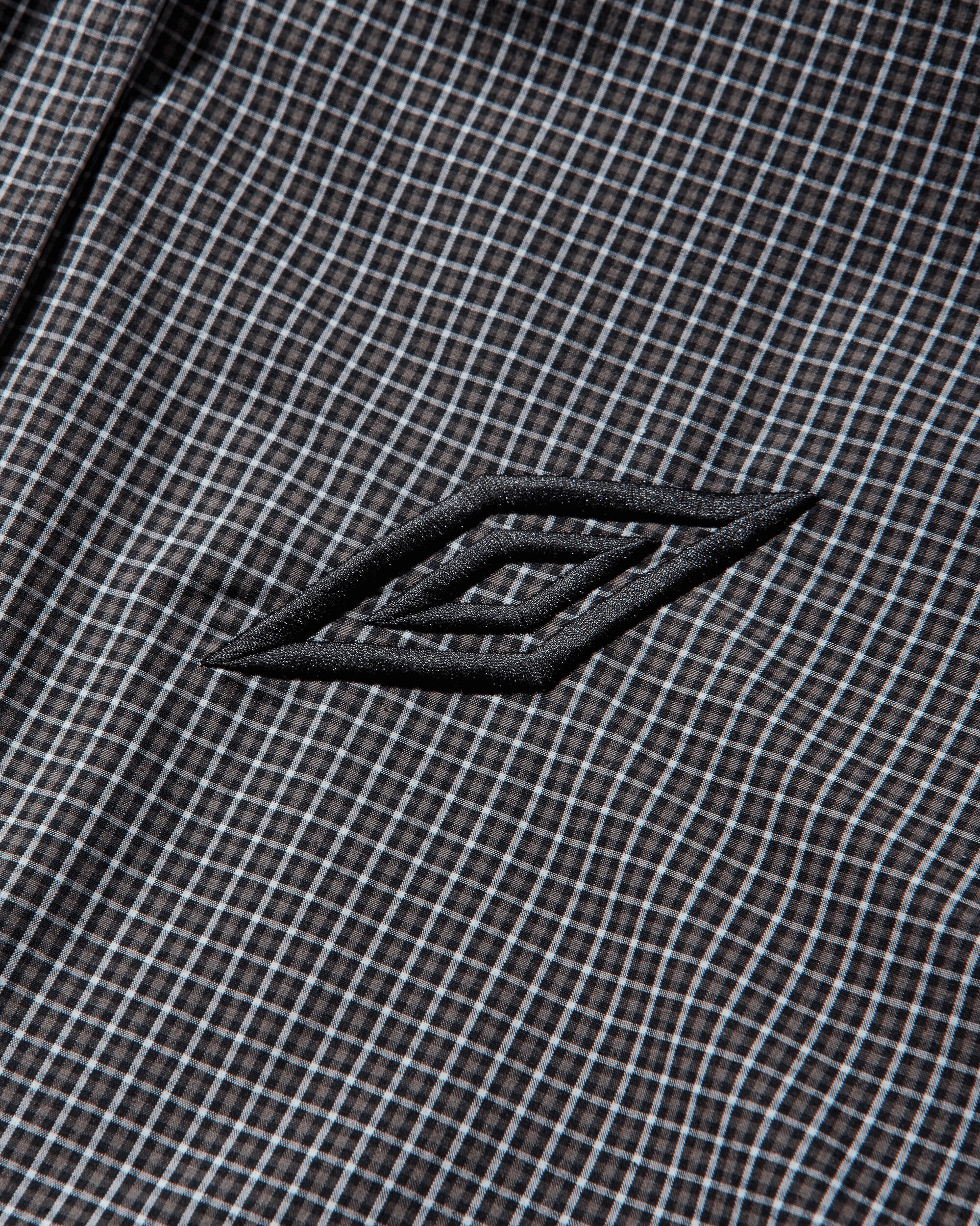 Gingham Masked Shirt Coffee Brown / White / Black - Image 3