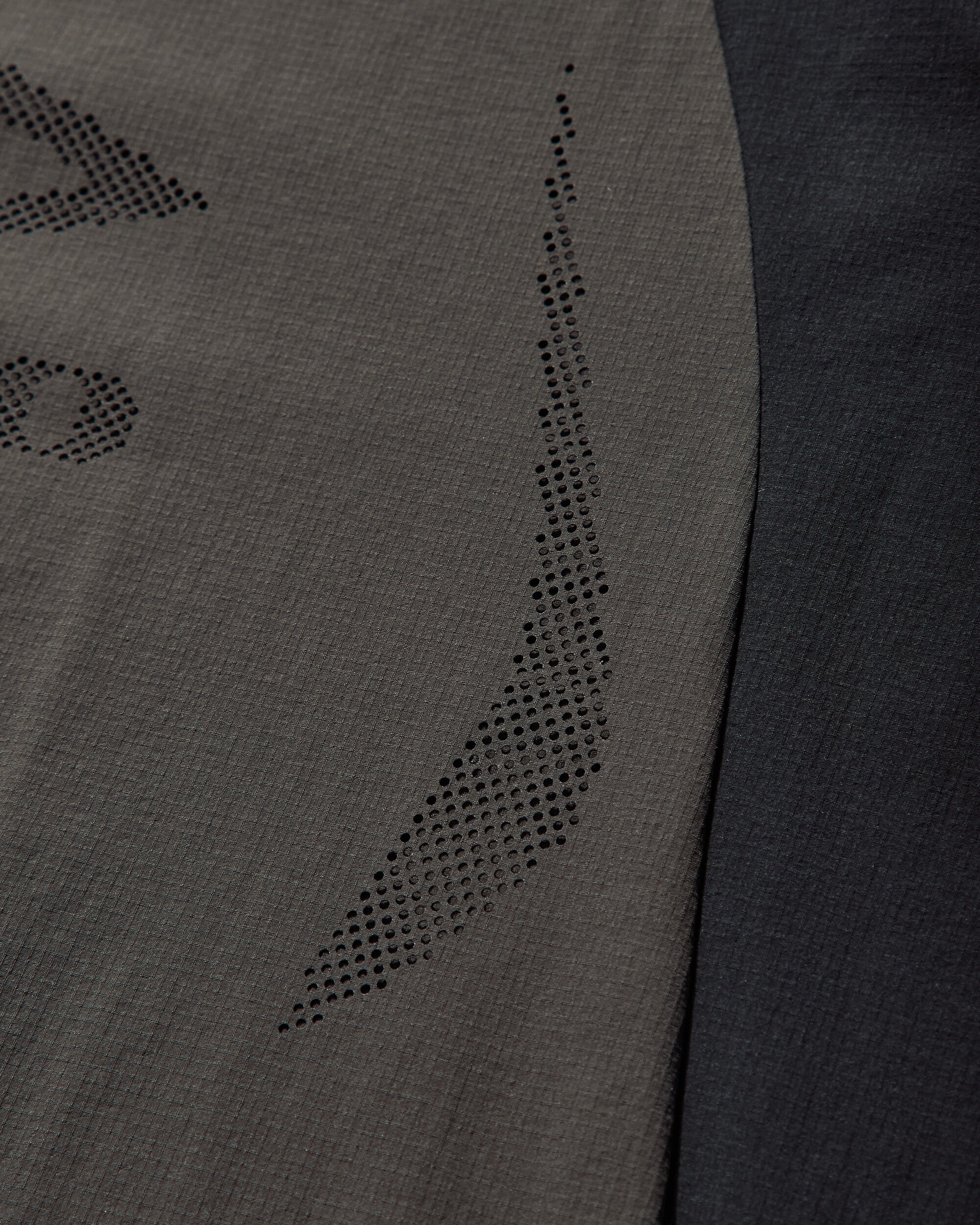 Men's Lasered Nylon Crewneck Top Grey / Black - Image 4