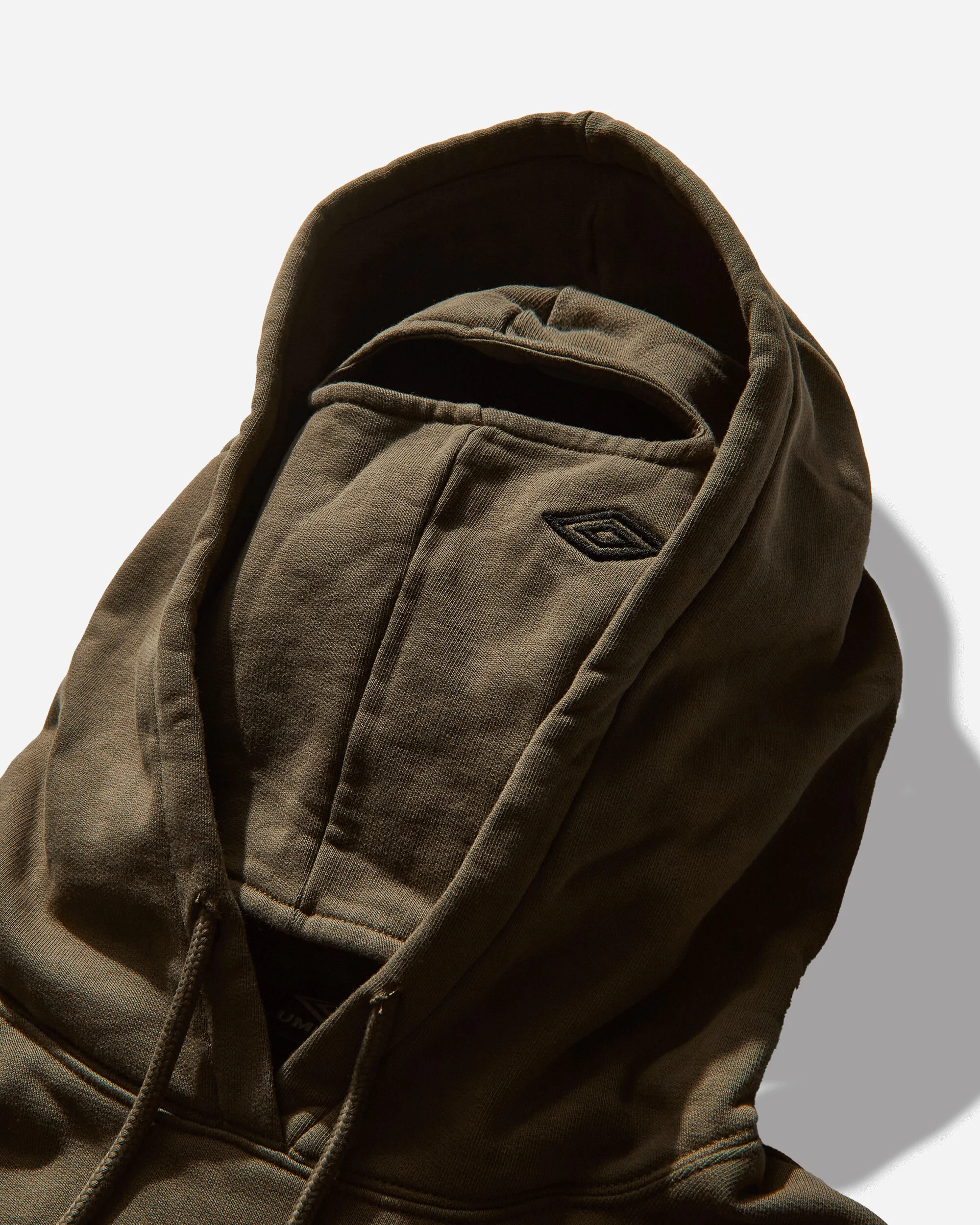 Men's Logo Masked Hoodie Army Green - Image 3