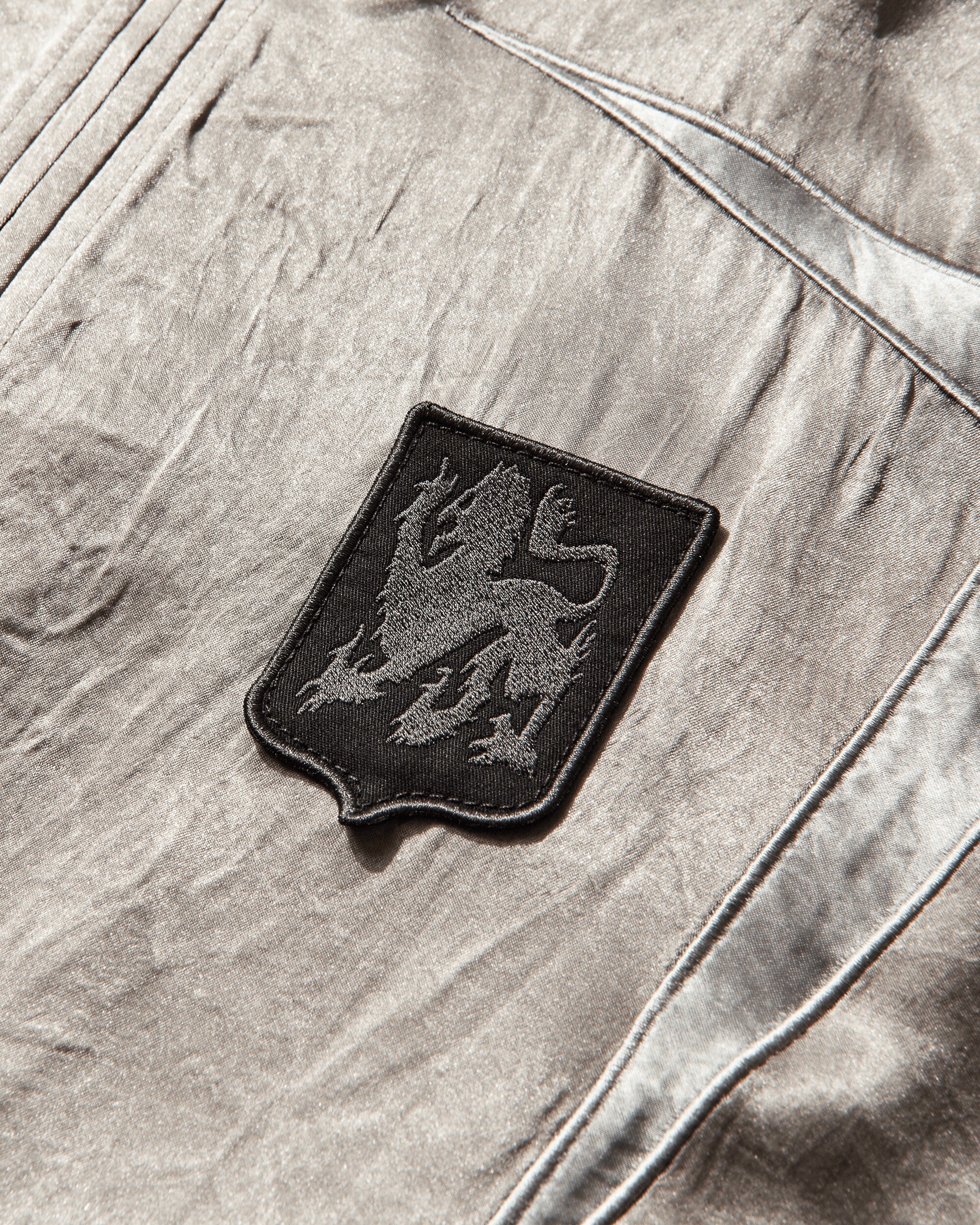 Satin Jester Track Jacket Silver Pearl - Image 3