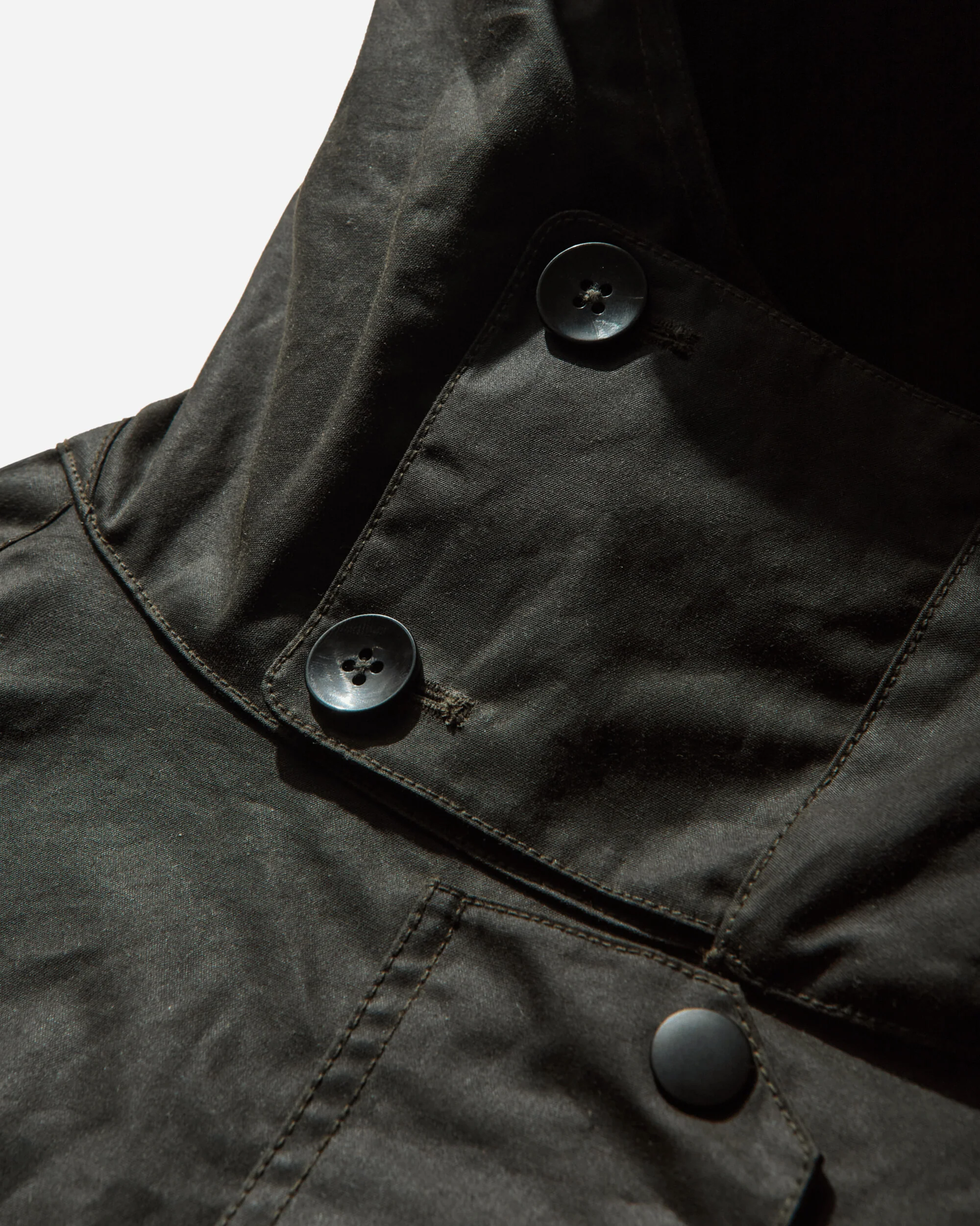 Men's Smock Waxed Anorak Dark Olive - Image 4