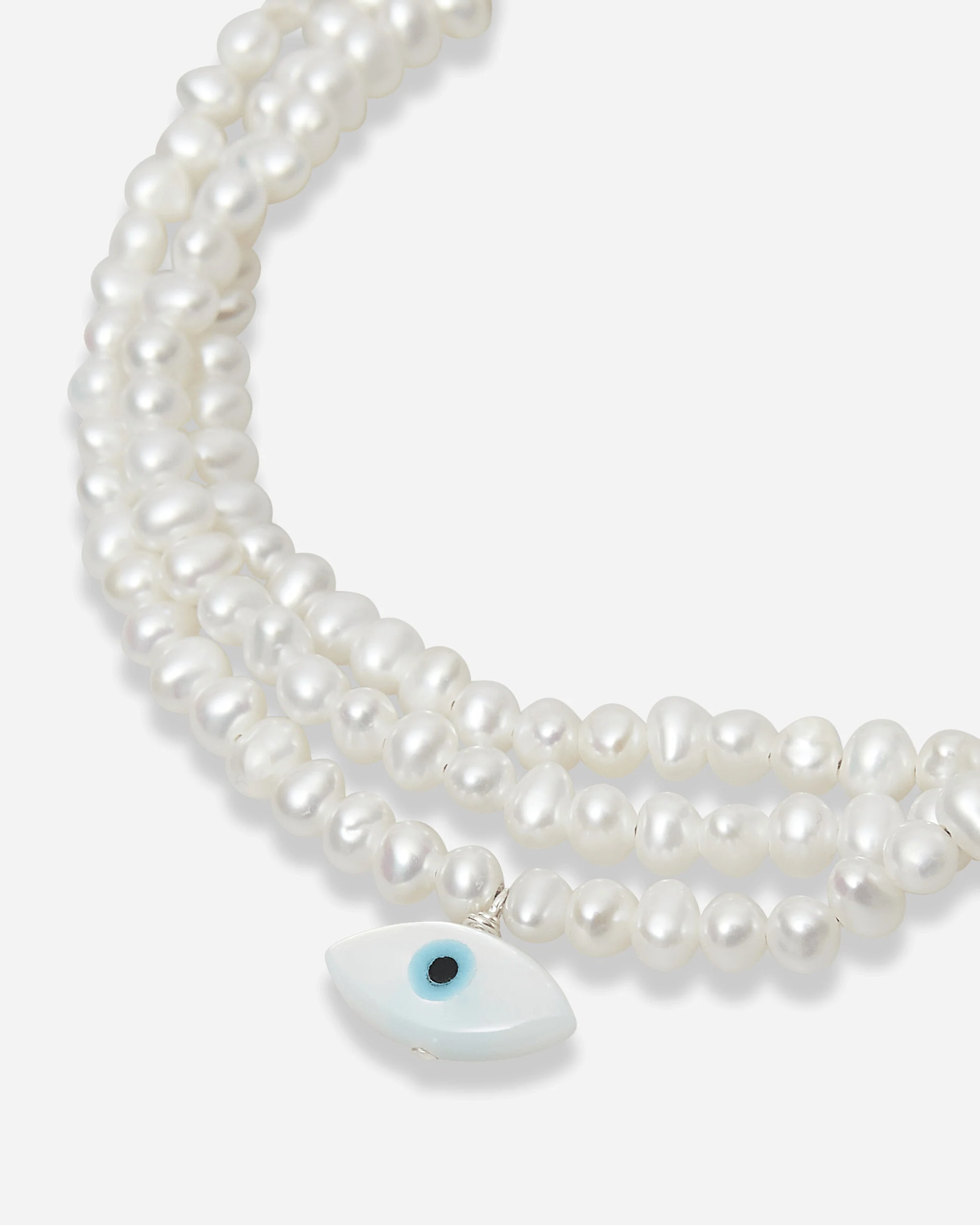See Real Flowers Triple Seed Pearl Bracelet Off White - Image 4