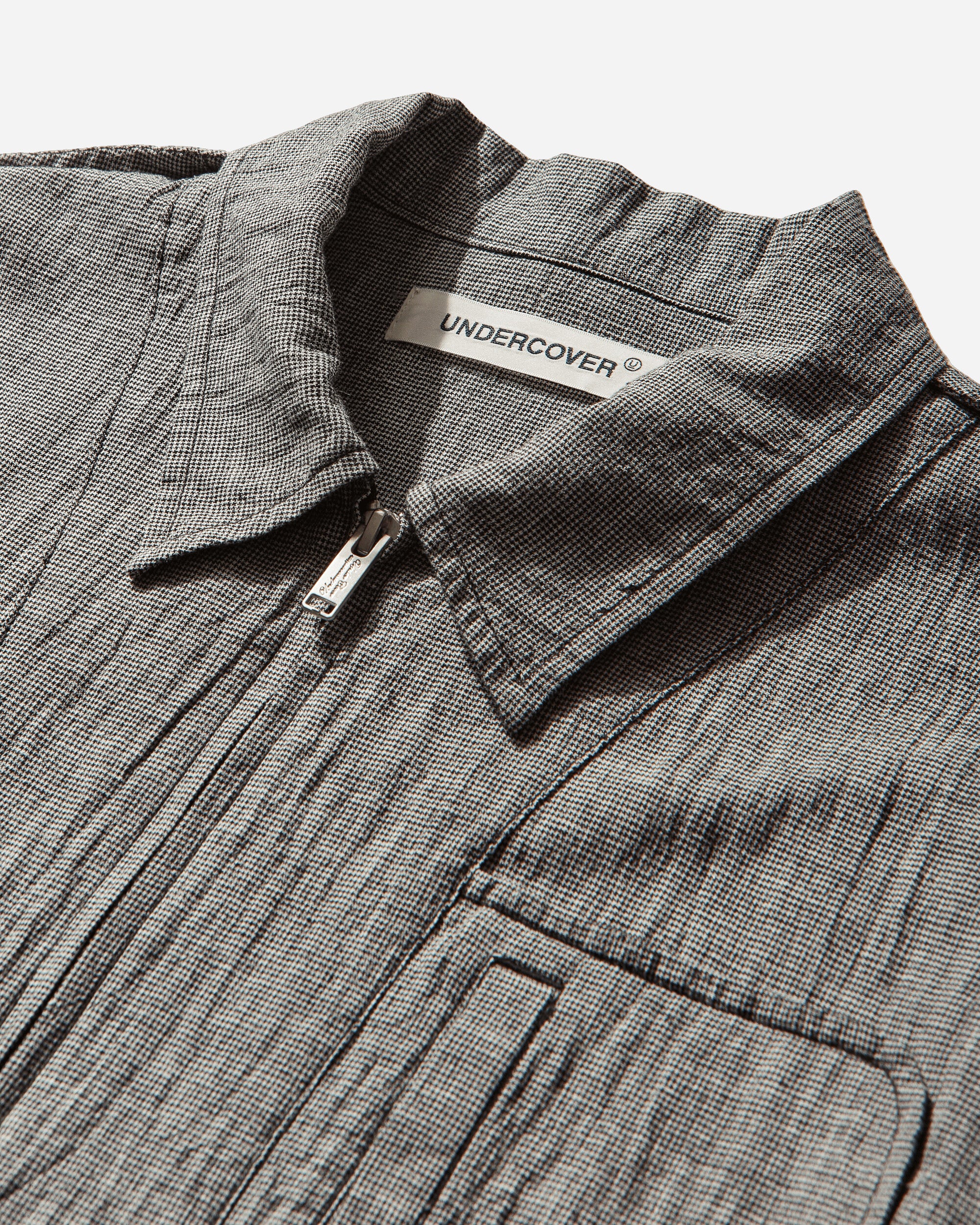 Men's Linen-Ramie Blend Cotton Jacket White / Black - Image 3