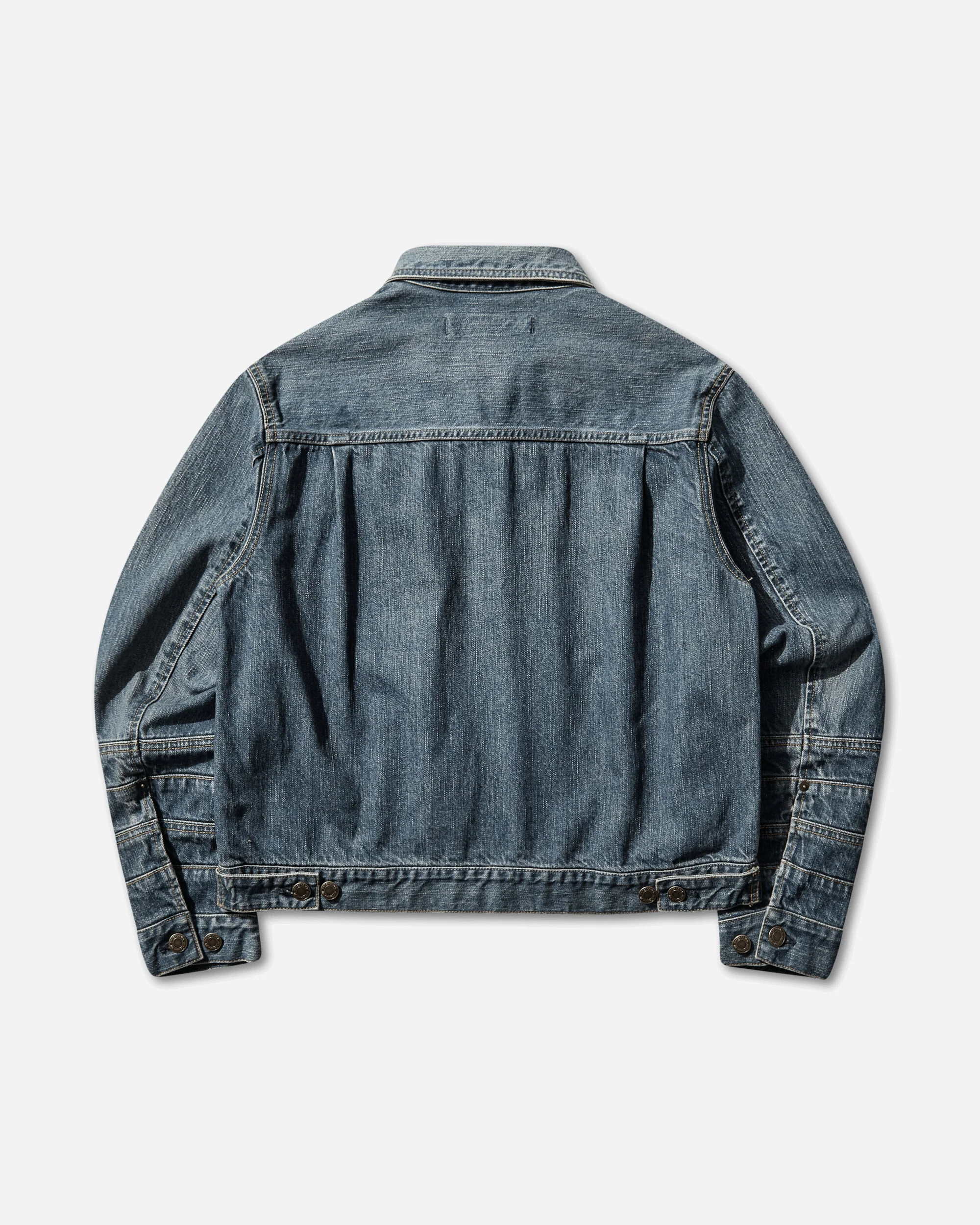 Women's Distressed Denim Zip Jacket Indigo - Image 2