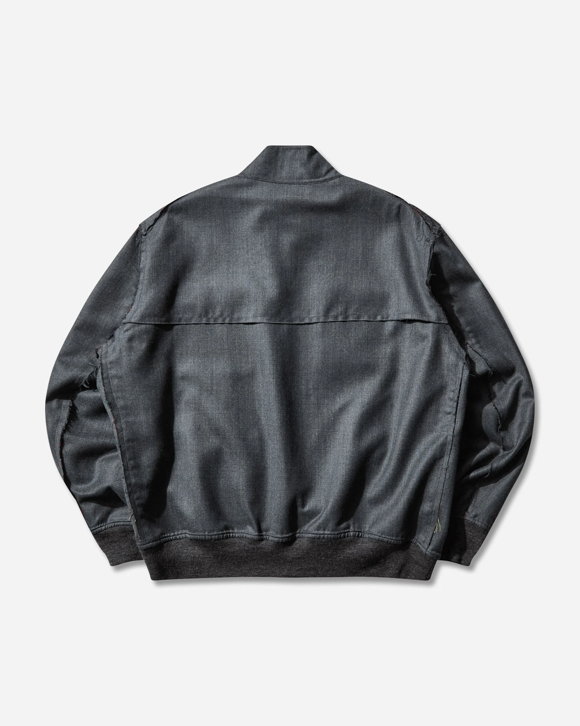 Men's Wool Bomber Jacket Charcoal - Image 2