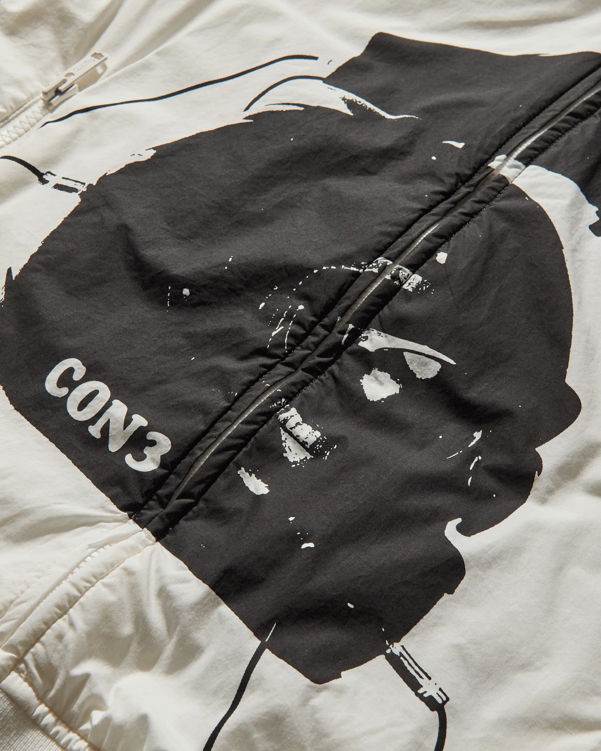 Men's Conrad Schnitzler Cotton Bomber Jacket Off White - Image 3