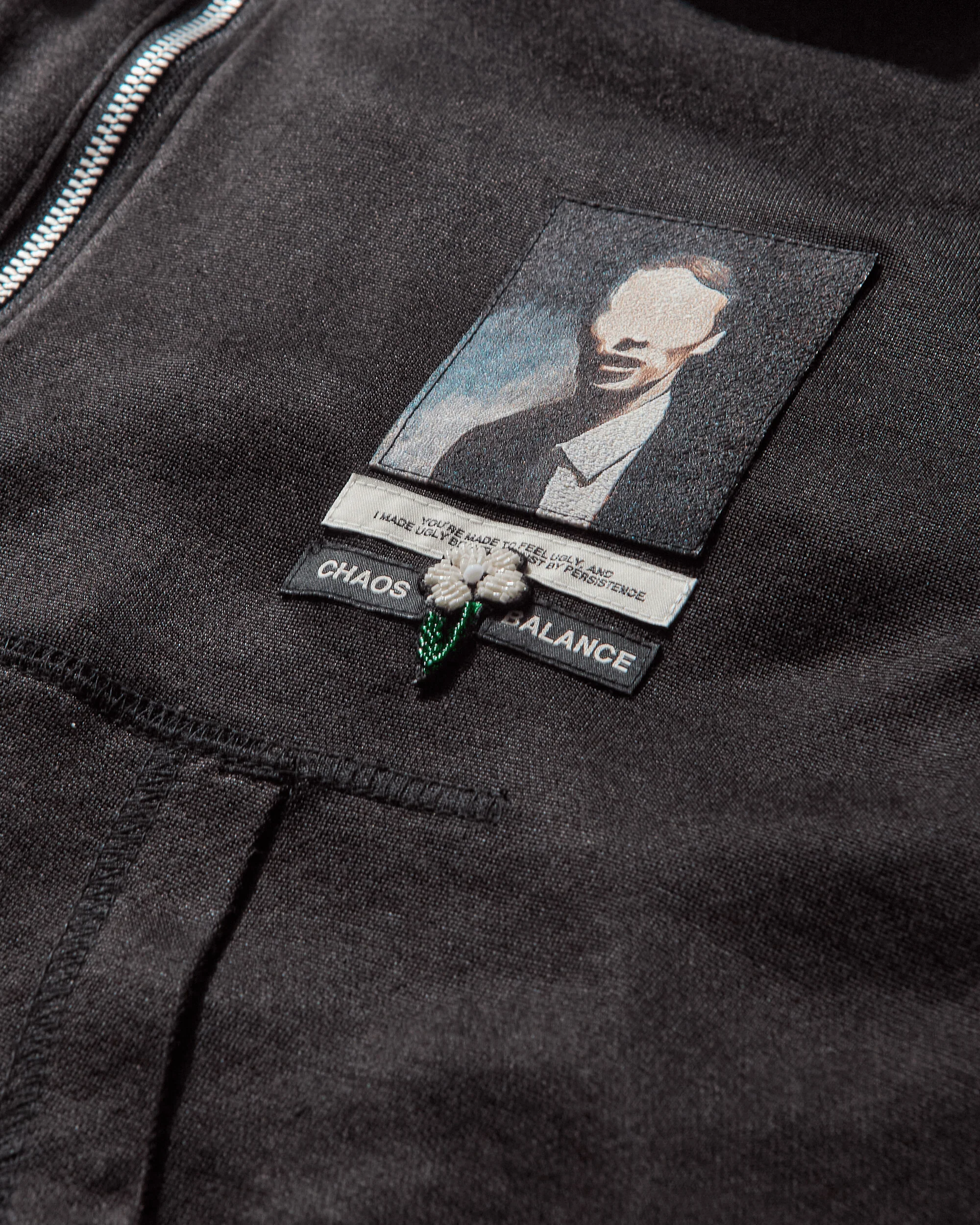 Men's Half Zip Hoodie Black - Image 4