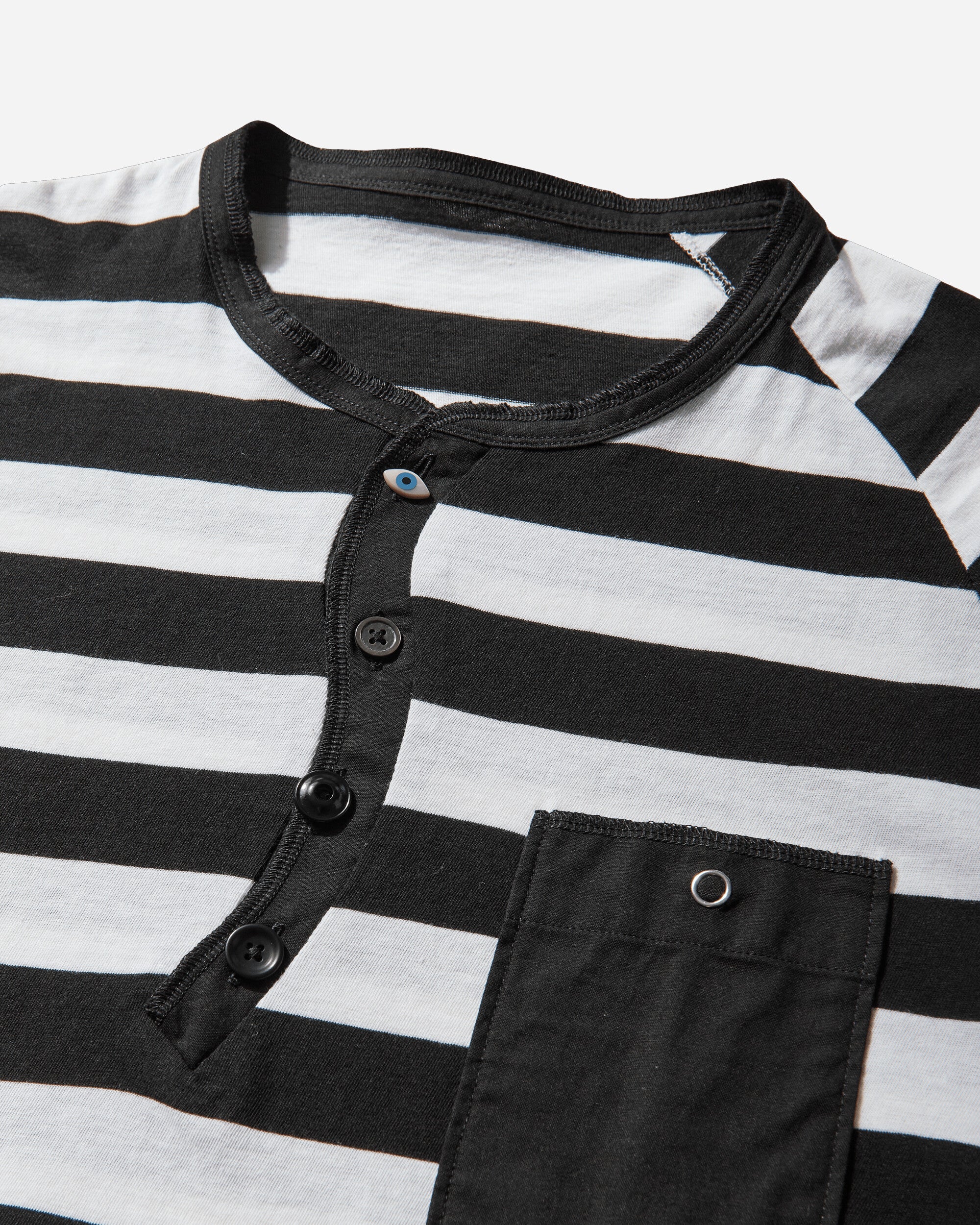 Men's Striped Longsleeve T-Shirt Black - Image 3