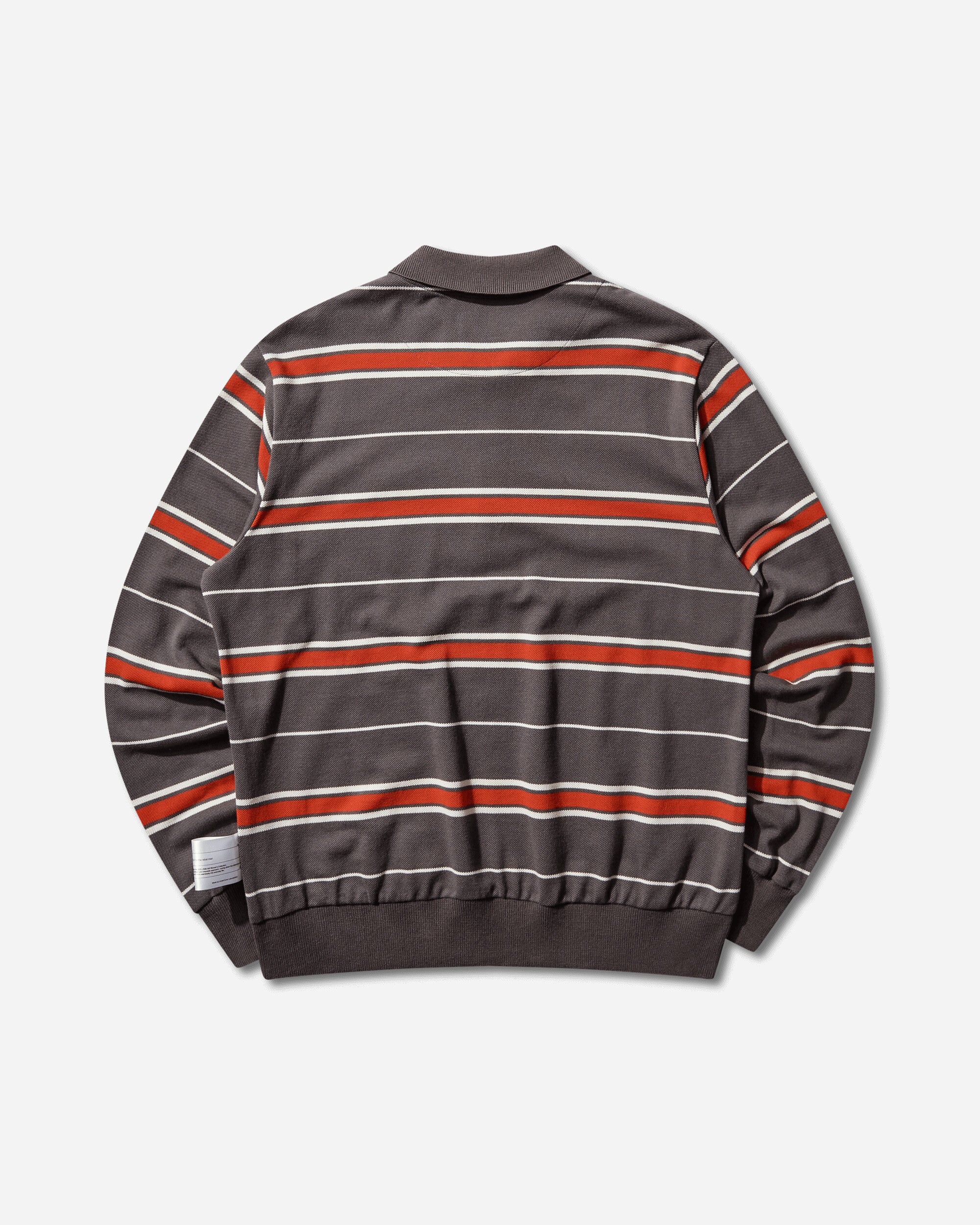 Men's Striped Polo Shirt Grey Border - Image 2