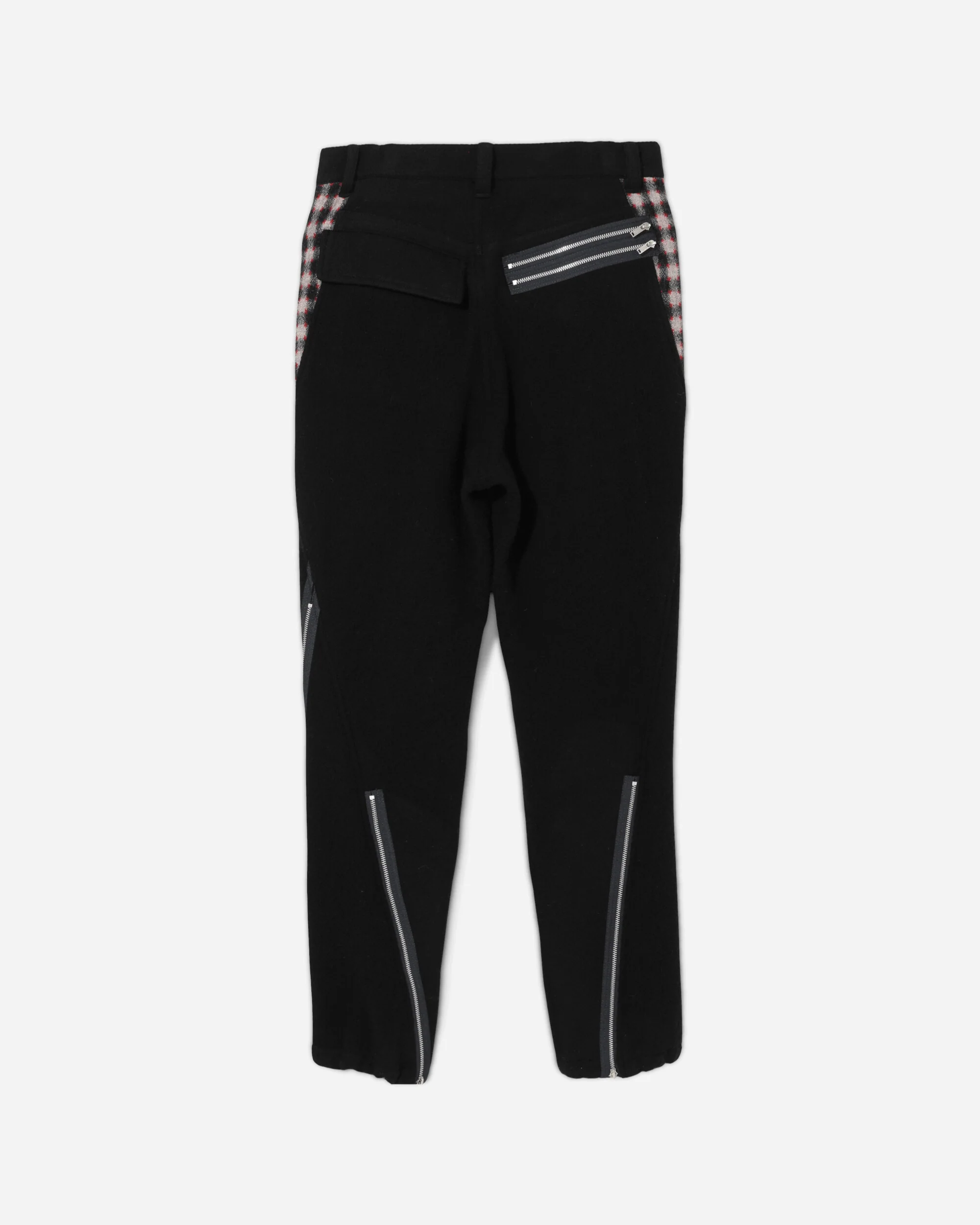 Men's Wool Zip Pants Black - Image 2