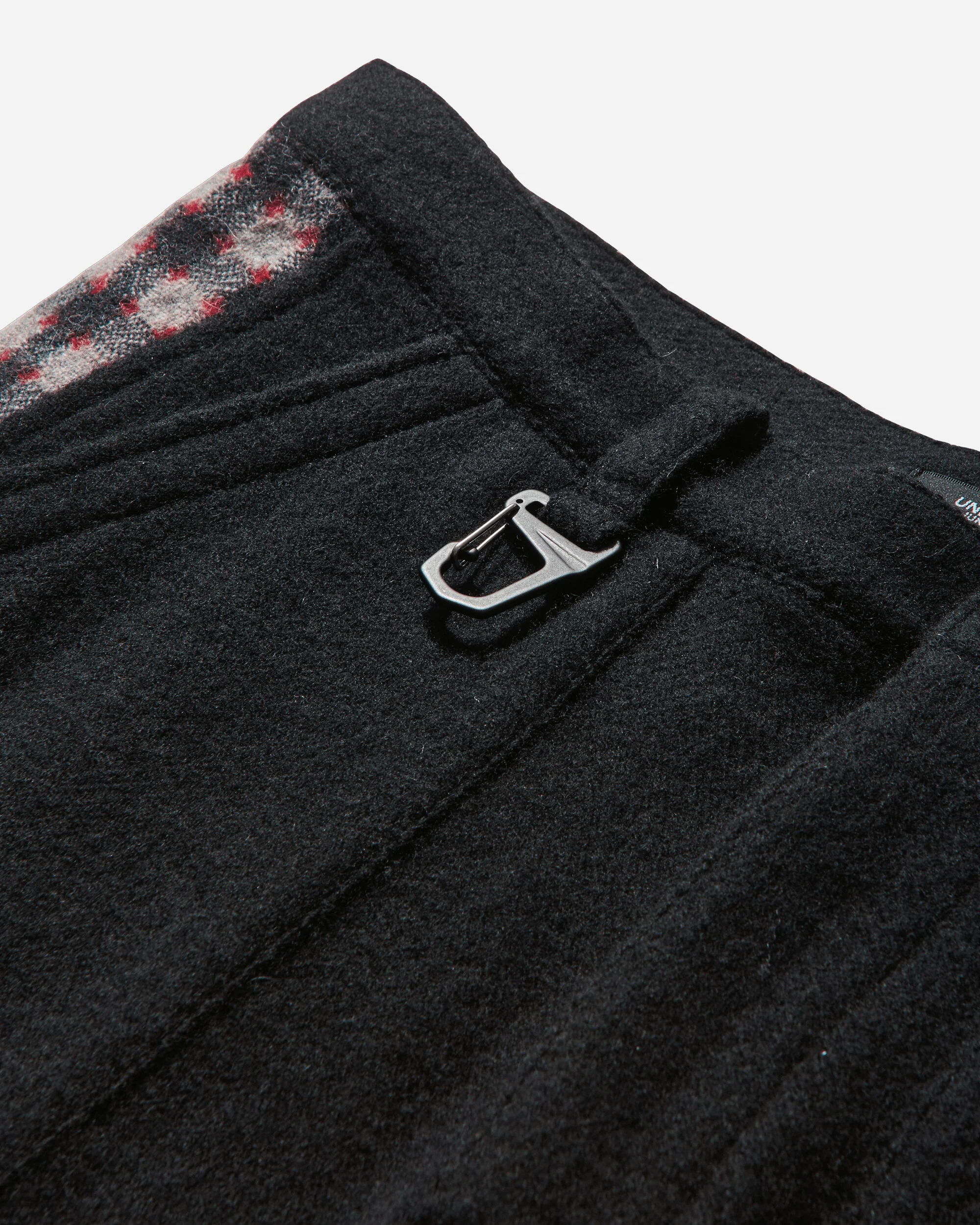 Men's Wool Zip Pants Black - Image 3