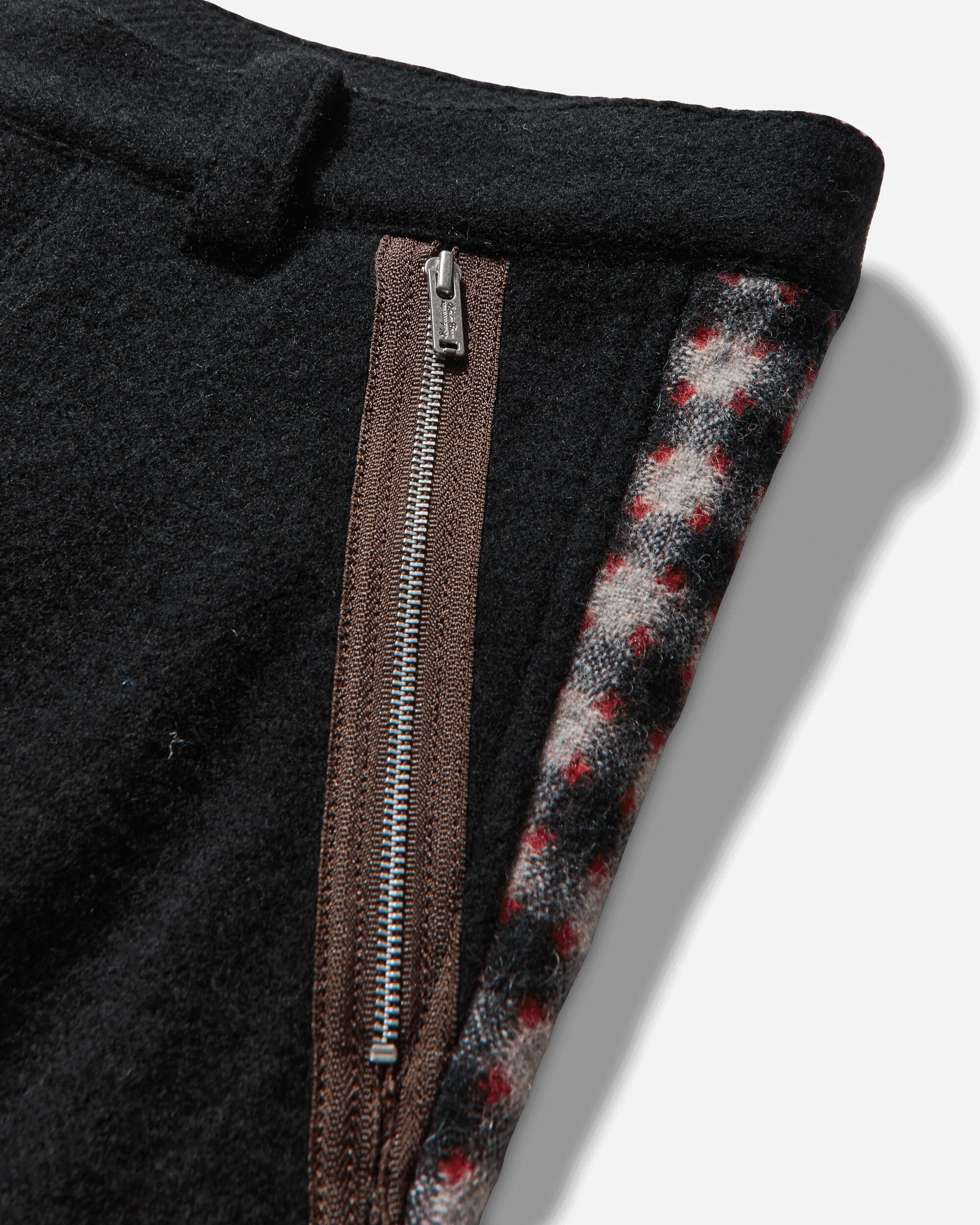 Men's Wool Zip Pants Black - Image 4