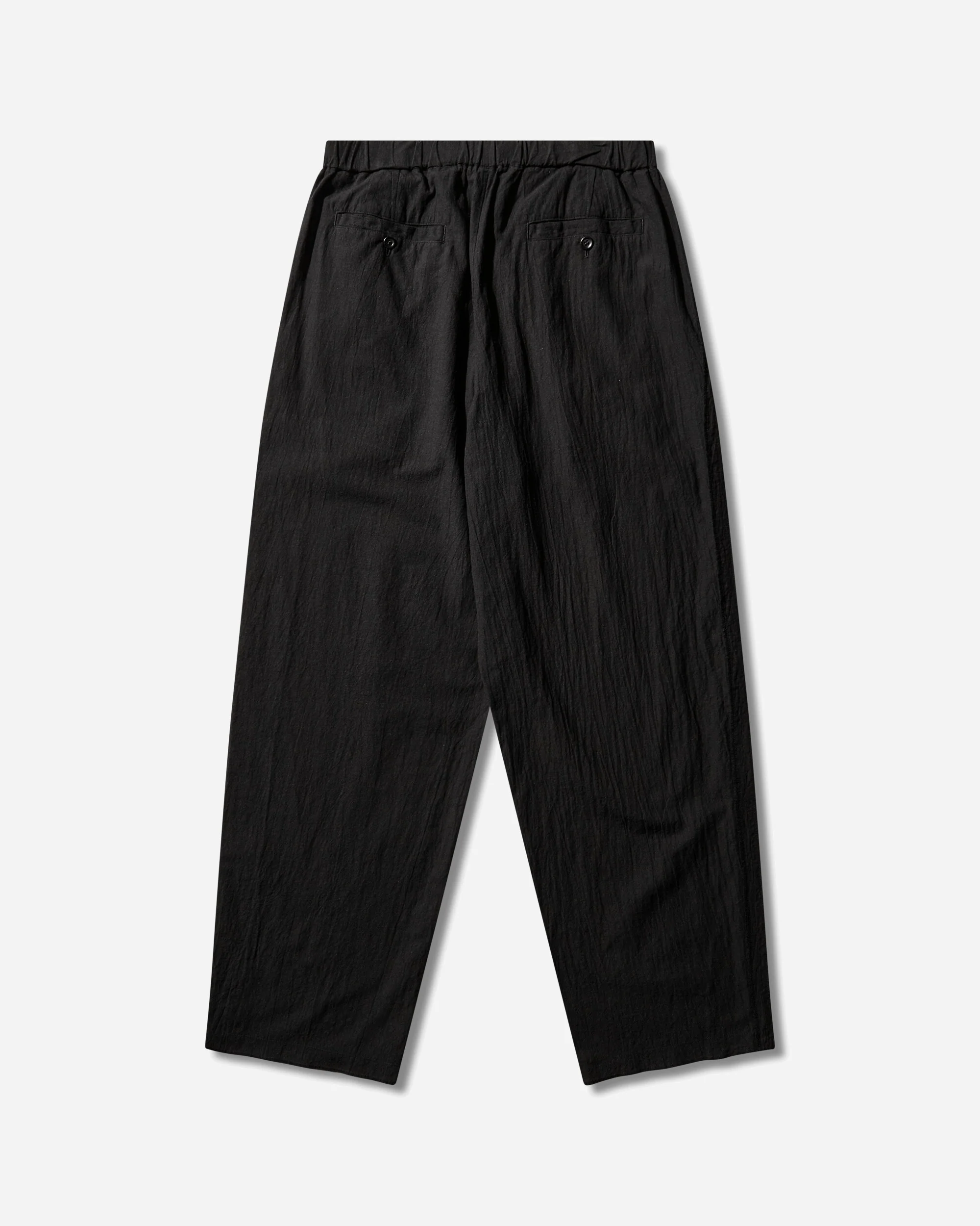 Men's Linen-Ramie Blend Cotton Easy Pants Black - Image 2