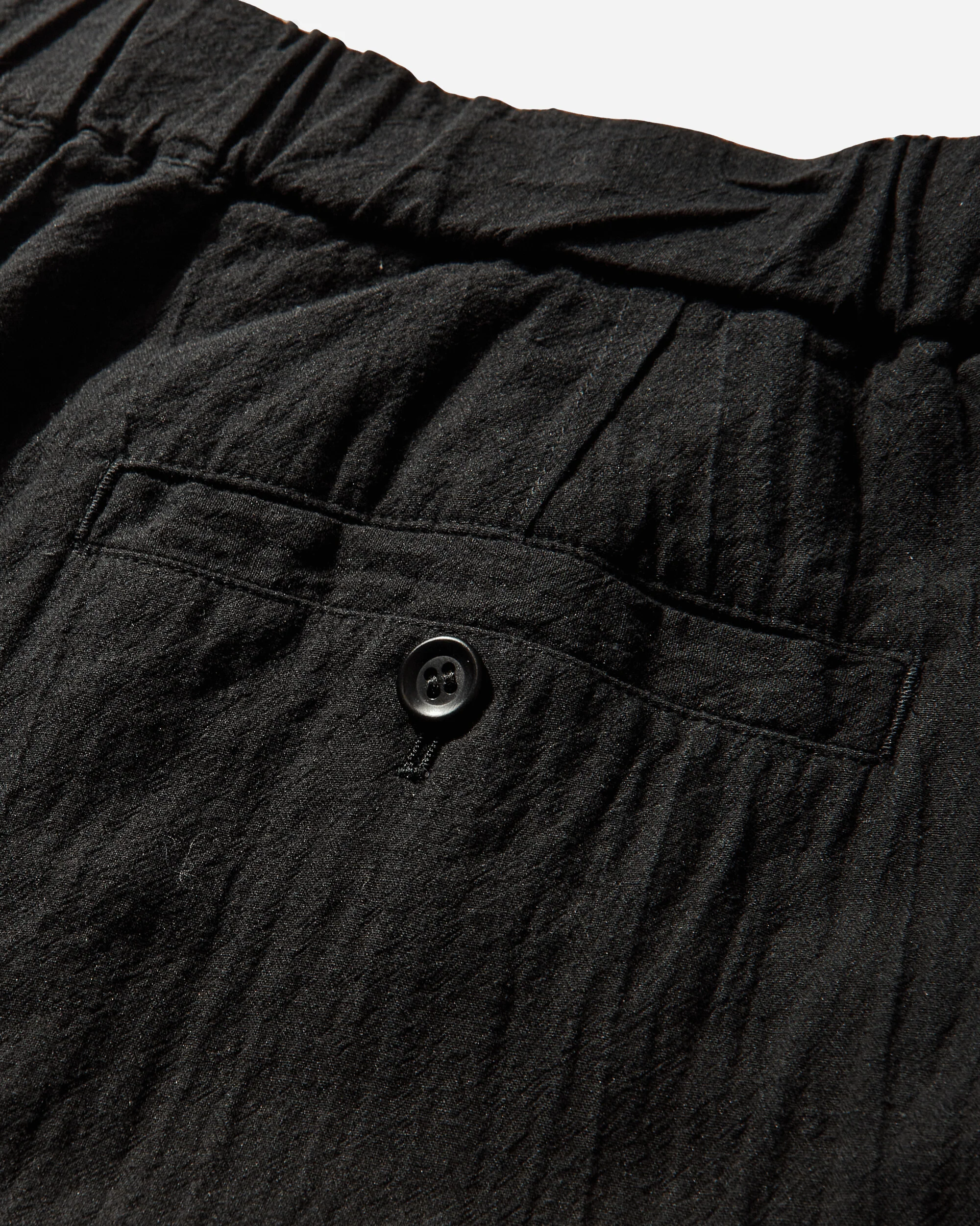 Men's Linen-Ramie Blend Cotton Easy Pants Black - Image 3