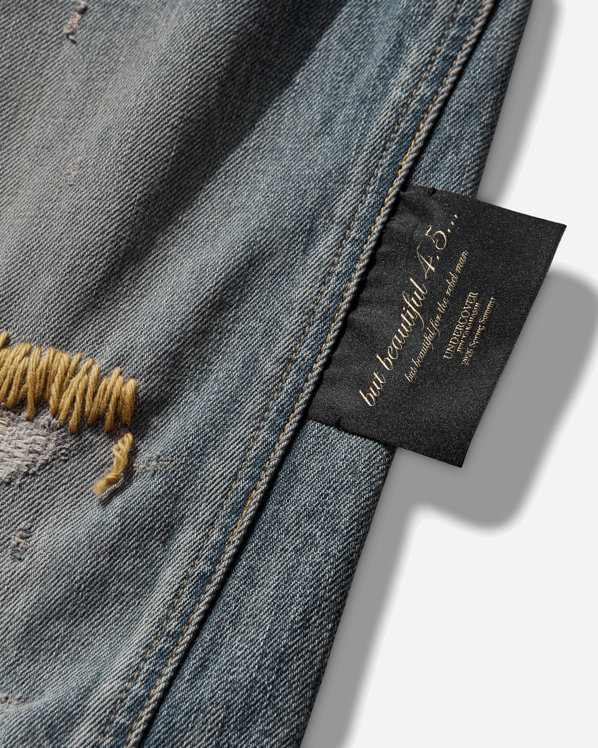 Men's Distressed Denim Pants Indigo - Image 3